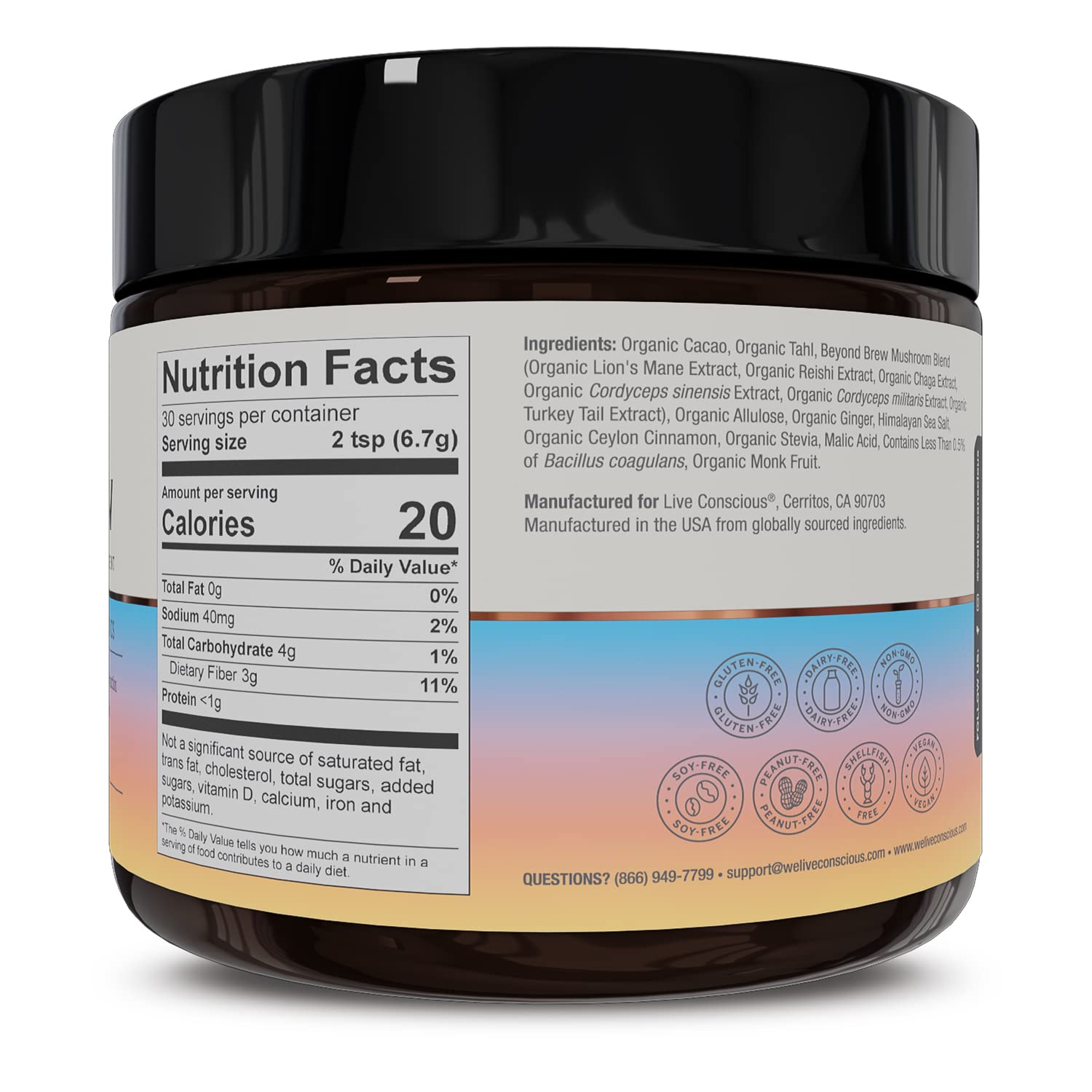 live-conscious-mushroom-superfood-coffee-with-prebiotics-probiotics---low-caffeine-healthy-coffee-substitute---30-servings-7-oz---pack-of-3-8