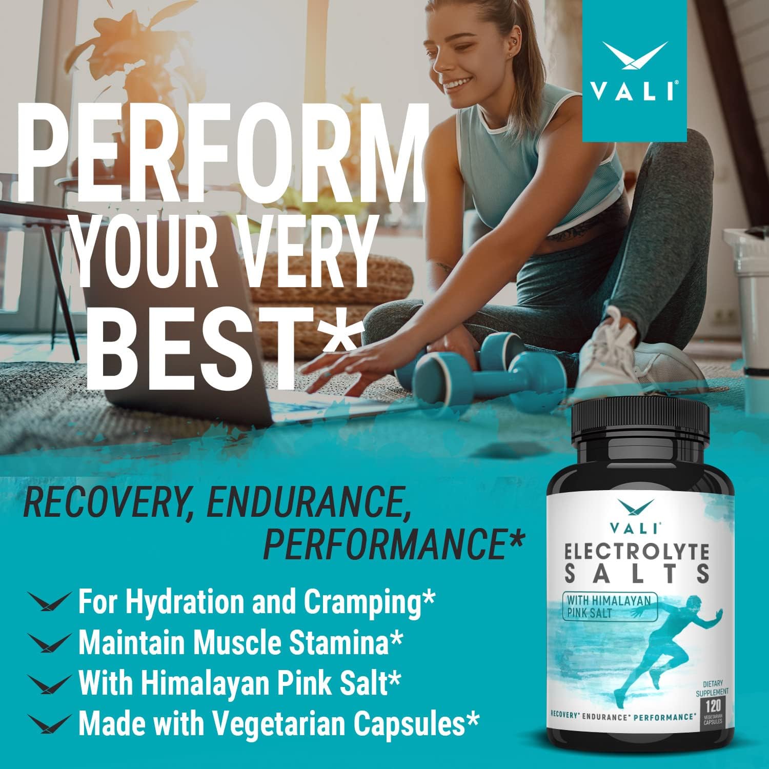 Electrolyte Salts Rapid Rehydration Pills - 120 Veggie Capsules for Hydration & Recovery, Keto Salt Mineral Supplement - Espot.com.au