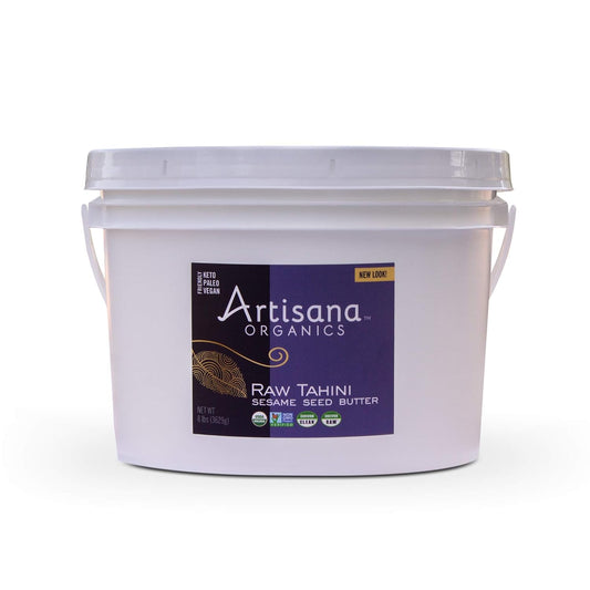 8-lbs-bulk-artisana-organics-raw-tahini-sesame-seed-butter---unroasted-vegan-paleo-keto-friendly---pure-sesame-butter-1