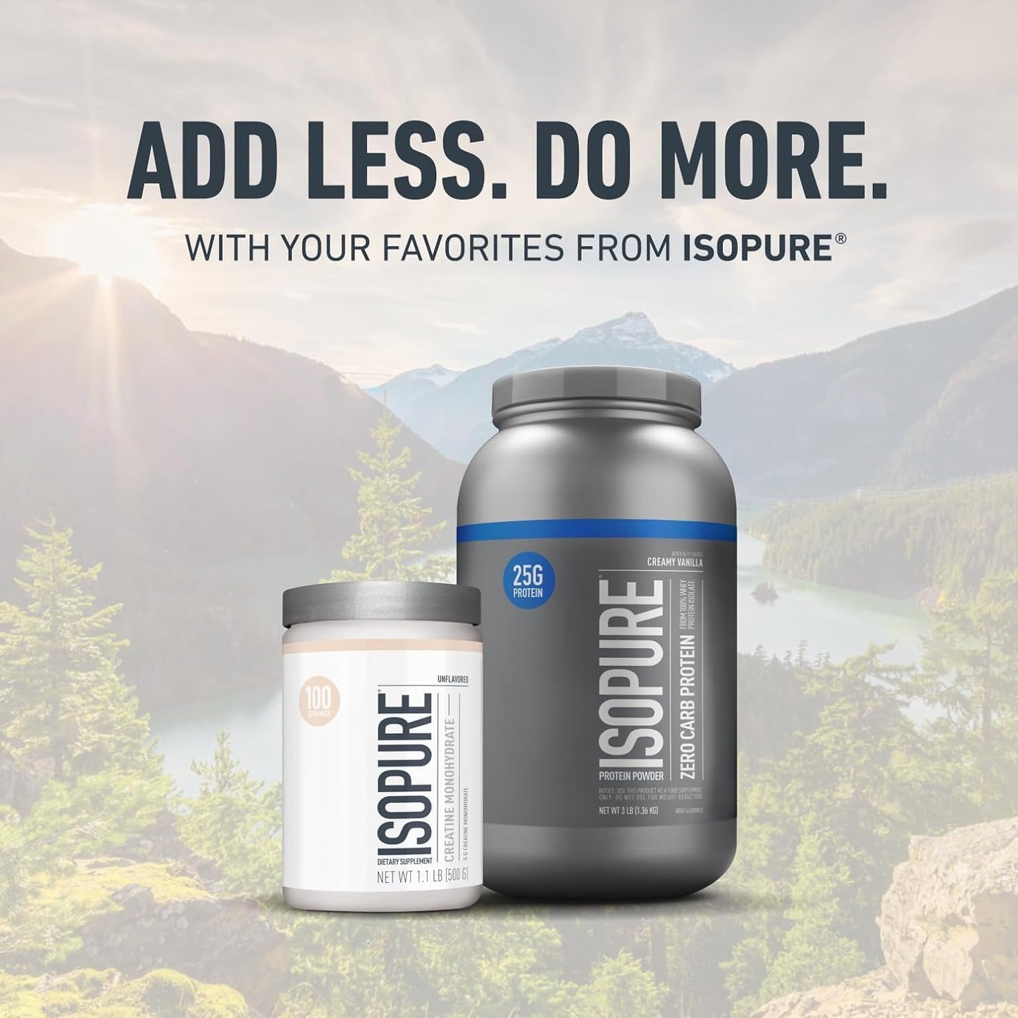 Isopure Creatine Monohydrate Powder - 100% Pure, Sugar Free, Unflavored - 5g Per Serving - 1.1 Lbs - 100 Servings - Espot.com.au