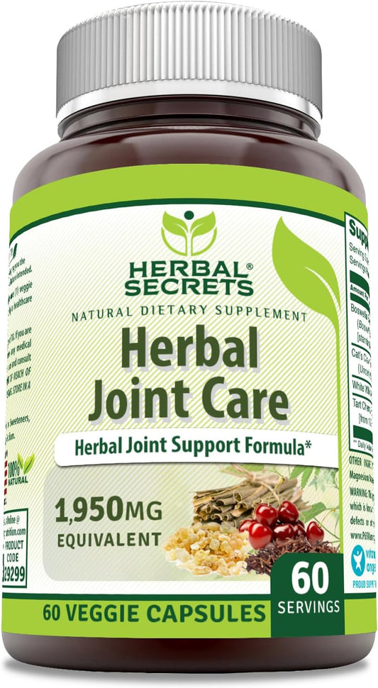 Herbal Joint Care Supplement 1950mg Per Serving 60 Veggie Capsules Non-GMO Gluten-Free USA Made - Espot.com.au