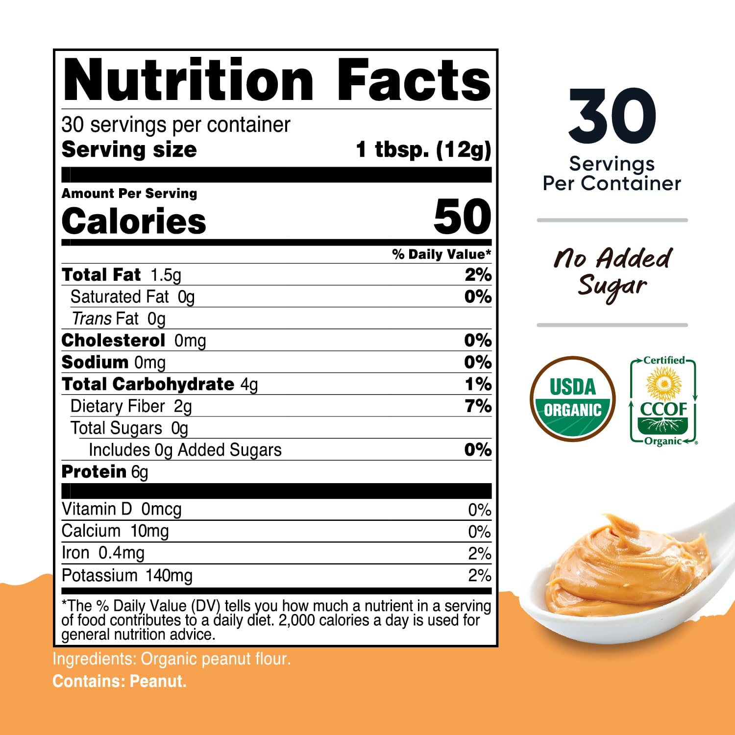 nutricost-organic-peanut-butter-flour-powder---126-oz-30-servings---no-added-sweetener-or-salt---81-less-fat---usda-certified-organic---non-gmo---gmp-compliant-2