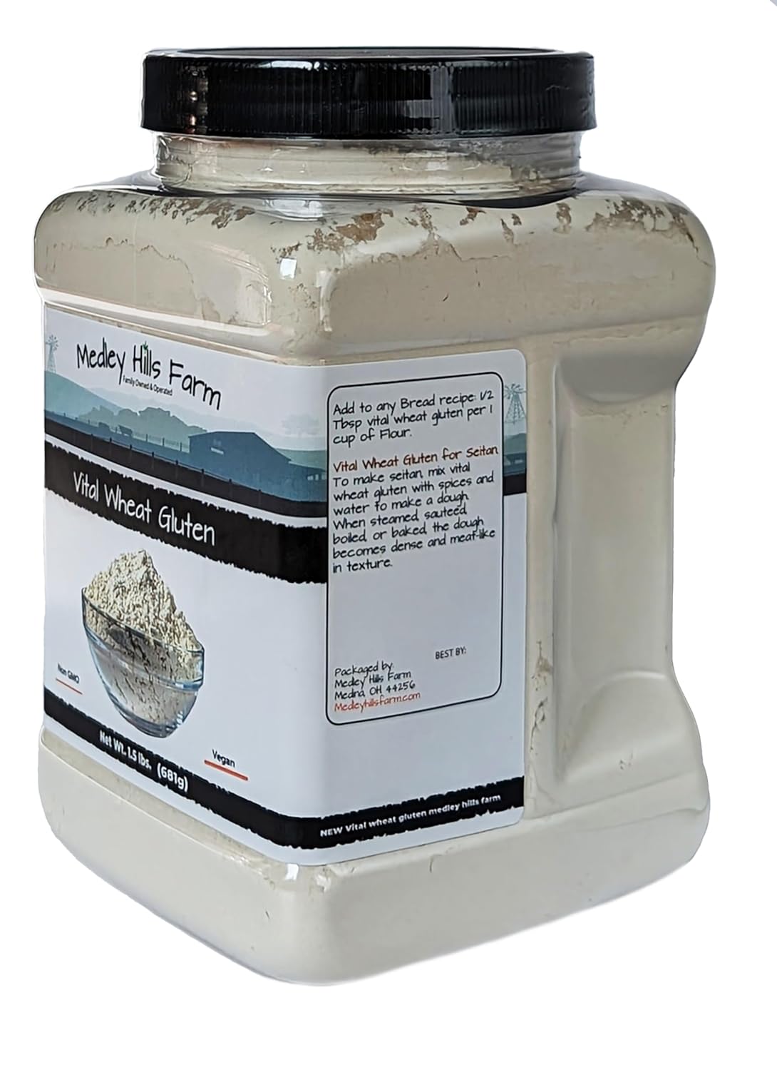 medley-hills-farm-vital-wheat-gluten-15-lbs-in-reusable-container---high-protein-vegan-non-gmo-keto-friendly---ideal-for-seitan-bread-making-3