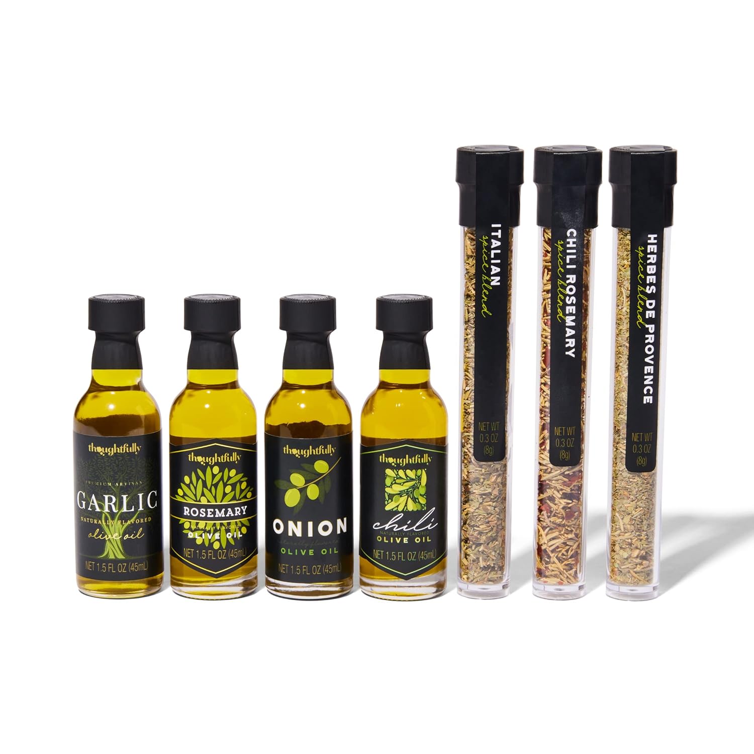 premium-olive-oil-spice-infusion-gift-set---cold-pressed-evoo-from-spain-with-4-flavored-oils-3-spice-blends---set-of-7-3