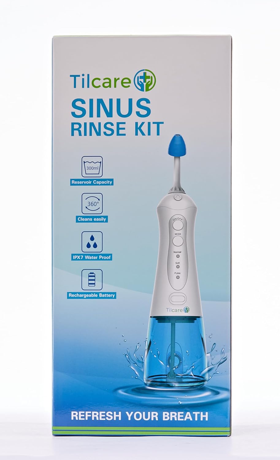 tilcare-electric-neti-pot-for-sinus-allergy-relief---nasal-irrigation-system-with-towel-and-30-salt-packs---cleanse-stuffy-nose-10