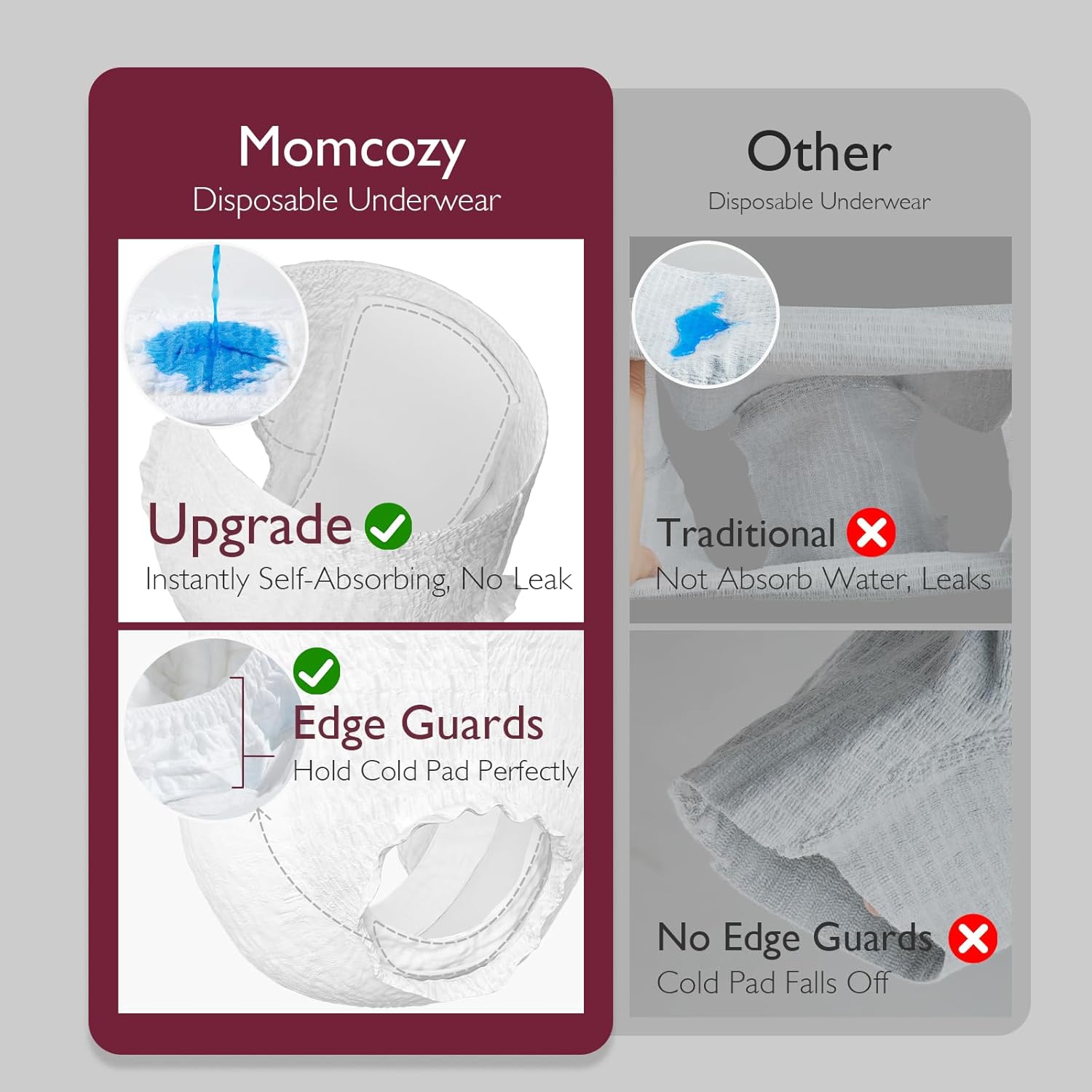 postpartum-recovery-essentials-kit-with-disposable-underwear-nursing-pads-peri-bottle-cold-pads-cooling-foam-canvas-bag---momcozy-labor-delivery-mom-care-set-4