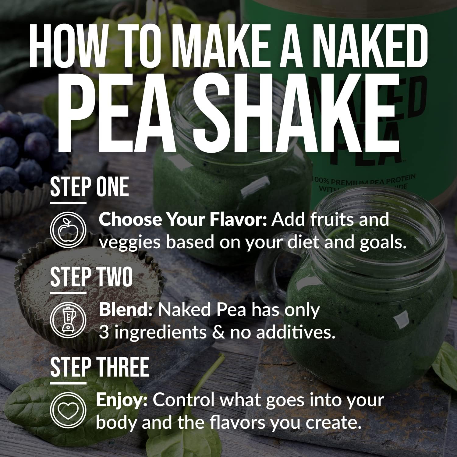 5LB Bulk Chocolate Naked Pea Protein Isolate - Plant Based, Vegetarian & Vegan Protein, Easy to Digest, Non-GMO, Gluten-Free - Espot.com.au