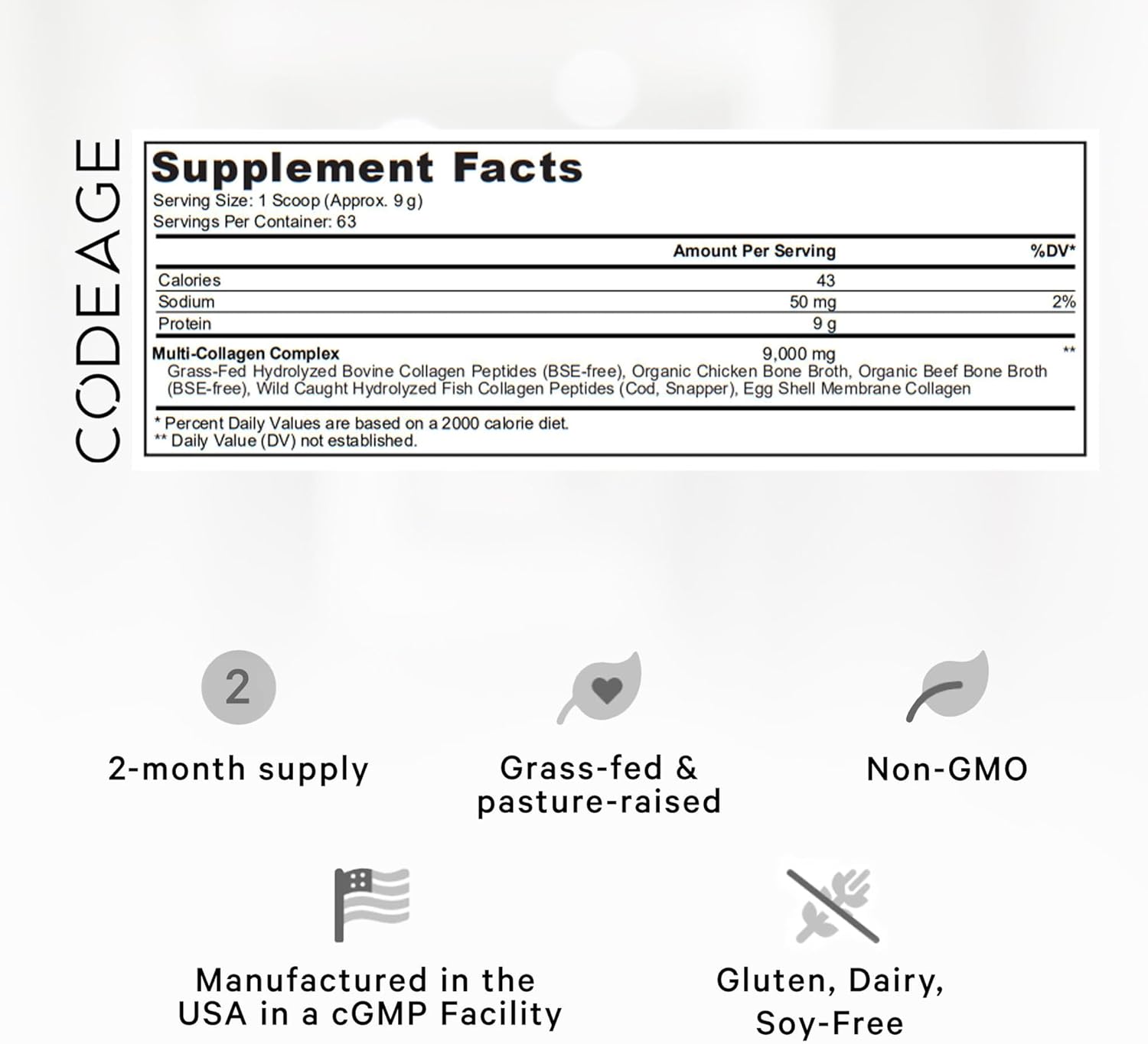 codeage-multi-collagen-protein-powder-peptides---2-month-supply-hydrolyzed-types-i-ii-iii-v-x---grass-fed-all-in-one-super-bone-broth-supplement---non-gmo---20-oz-2