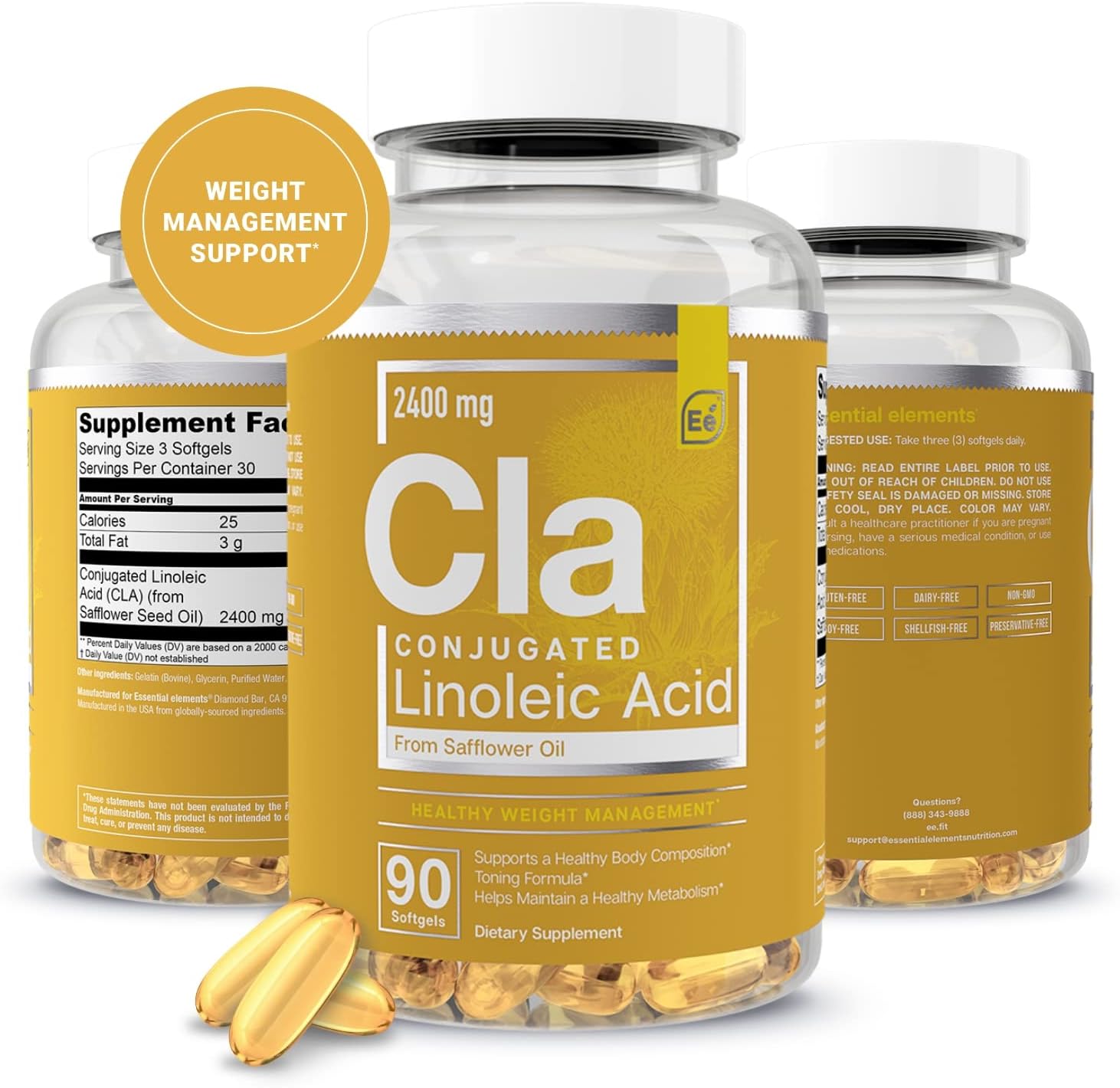 2400mg-cla-softgels-with-safflower-oil---conjugated-linoleic-acid-supplement-by-essential-elements-90-count-1