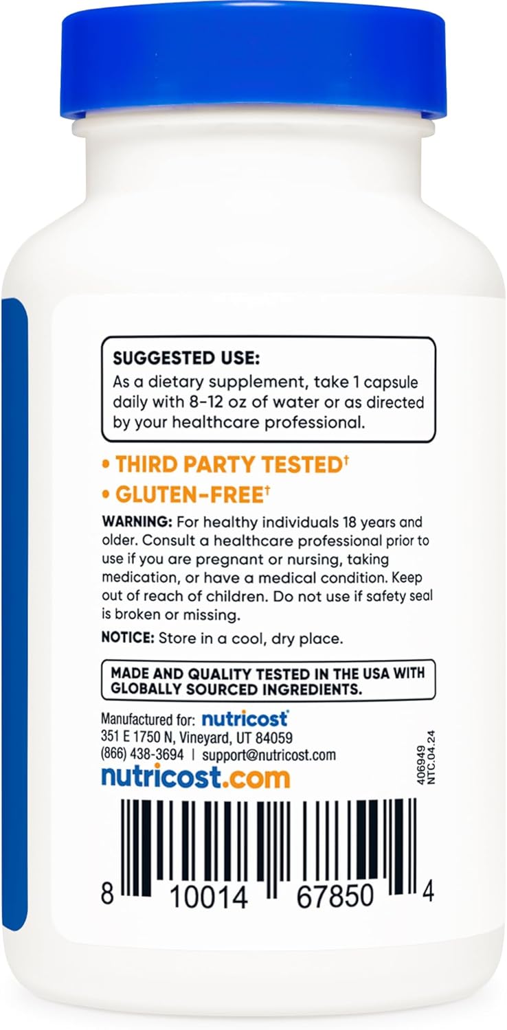 Nutricost Methylcobalamin Vitamin B12 5000mcg, 120 Capsules - Vegetarian, Non-GMO, Gluten-Free Supplement - Espot.com.au