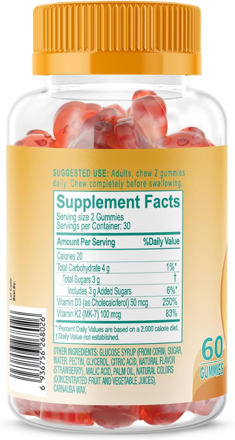 biobor-vitamin-d3-k2-gummies---2000-iu-d3-100-mcg-k2---bone-immune-health-support---gmo-gluten-free---strawberry-flavor---60-count-2