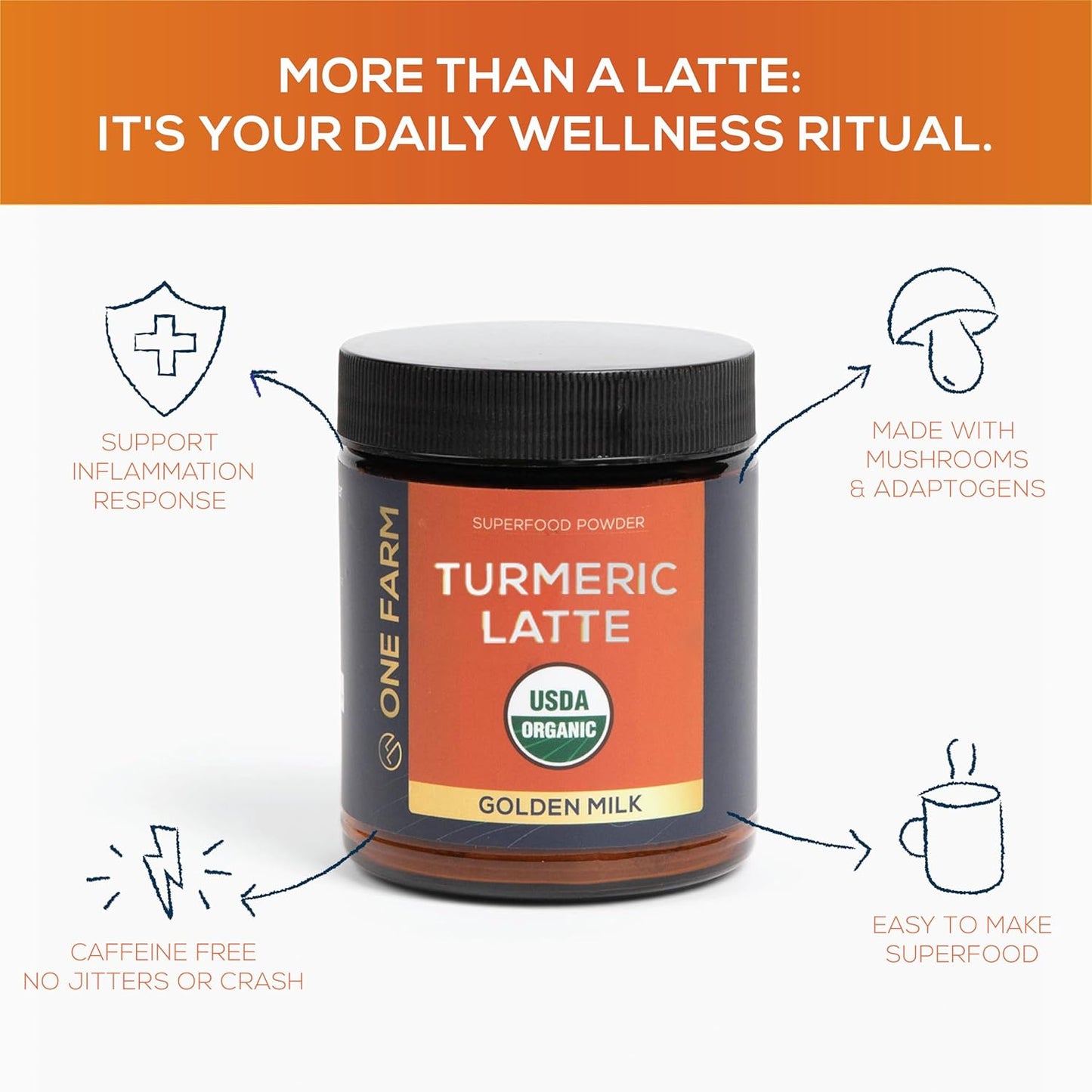 organic-turmeric-latte-powder-with-lions-mane-and-ashwagandha---45-servings-in-resealable-glass-jar---high-curcuminoid-content-for-golden-milk-2