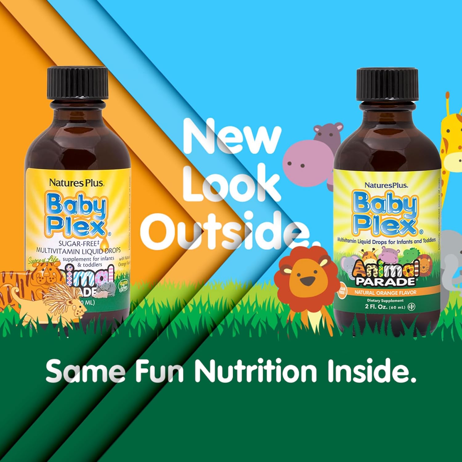 natures-plus-animal-parade-baby-plex-liquid-multivitamin-natural-orange-flavor-2-fl-oz-pack-of-2---sugar-gluten-free---120-servings-for-infants-toddlers-2