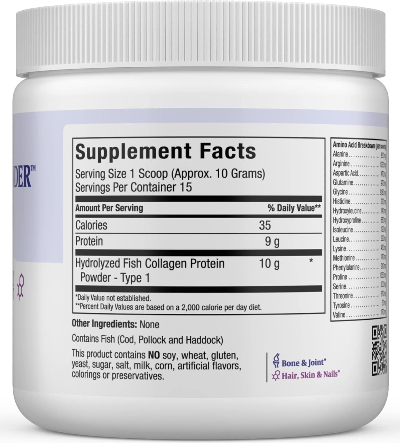 wild-caught-marine-collagen-powder---unflavored-type-i-protein-for-women-men---easy-to-mix---fast-dissolving-hydrolyzed-fish-collagen---546-oz-2