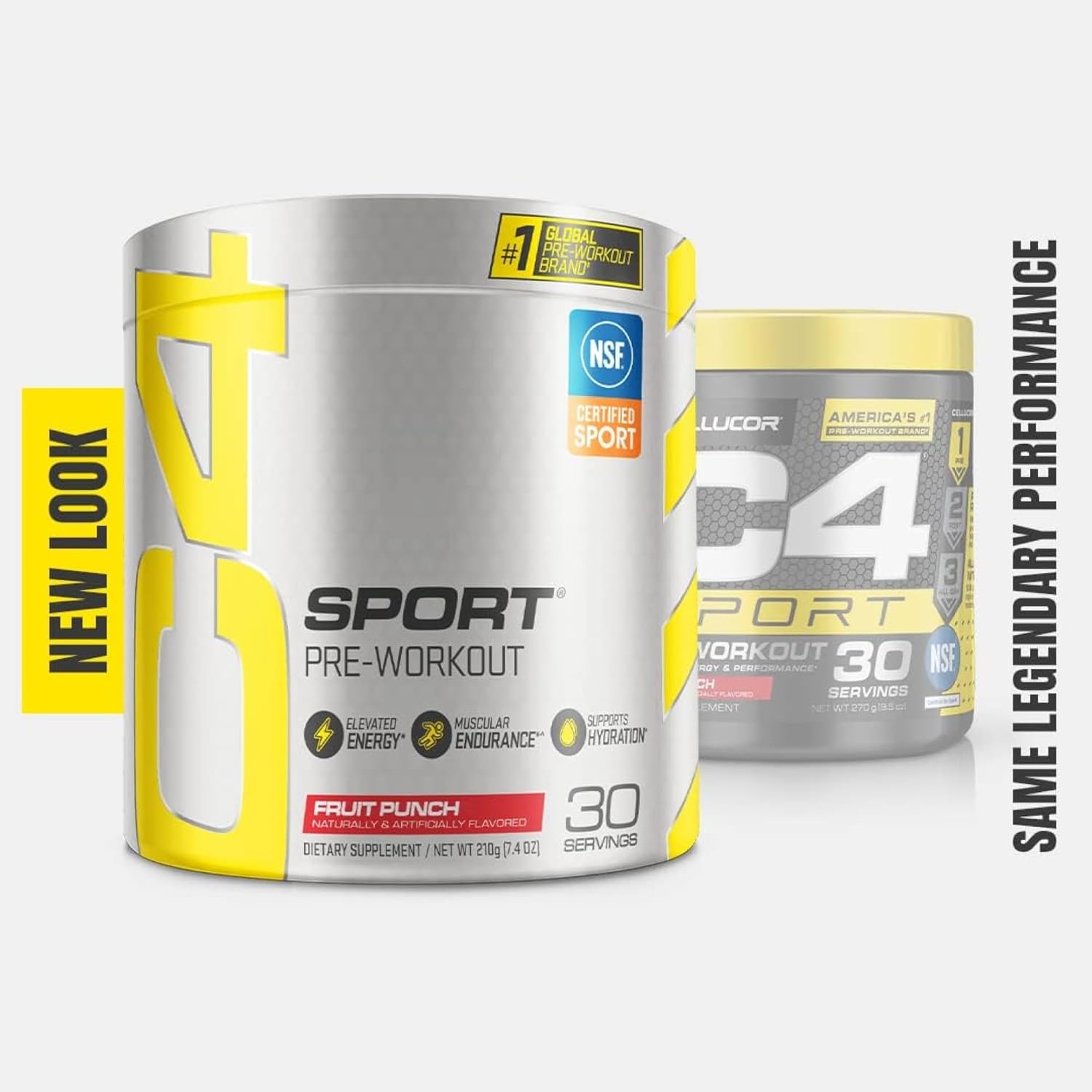 Cellucor C4 Sport Pre Workout Powder Fruit Punch - NSF Certified for Sport | 30 Servings, Pack of 2 - Packaging Varies - Espot.com.au