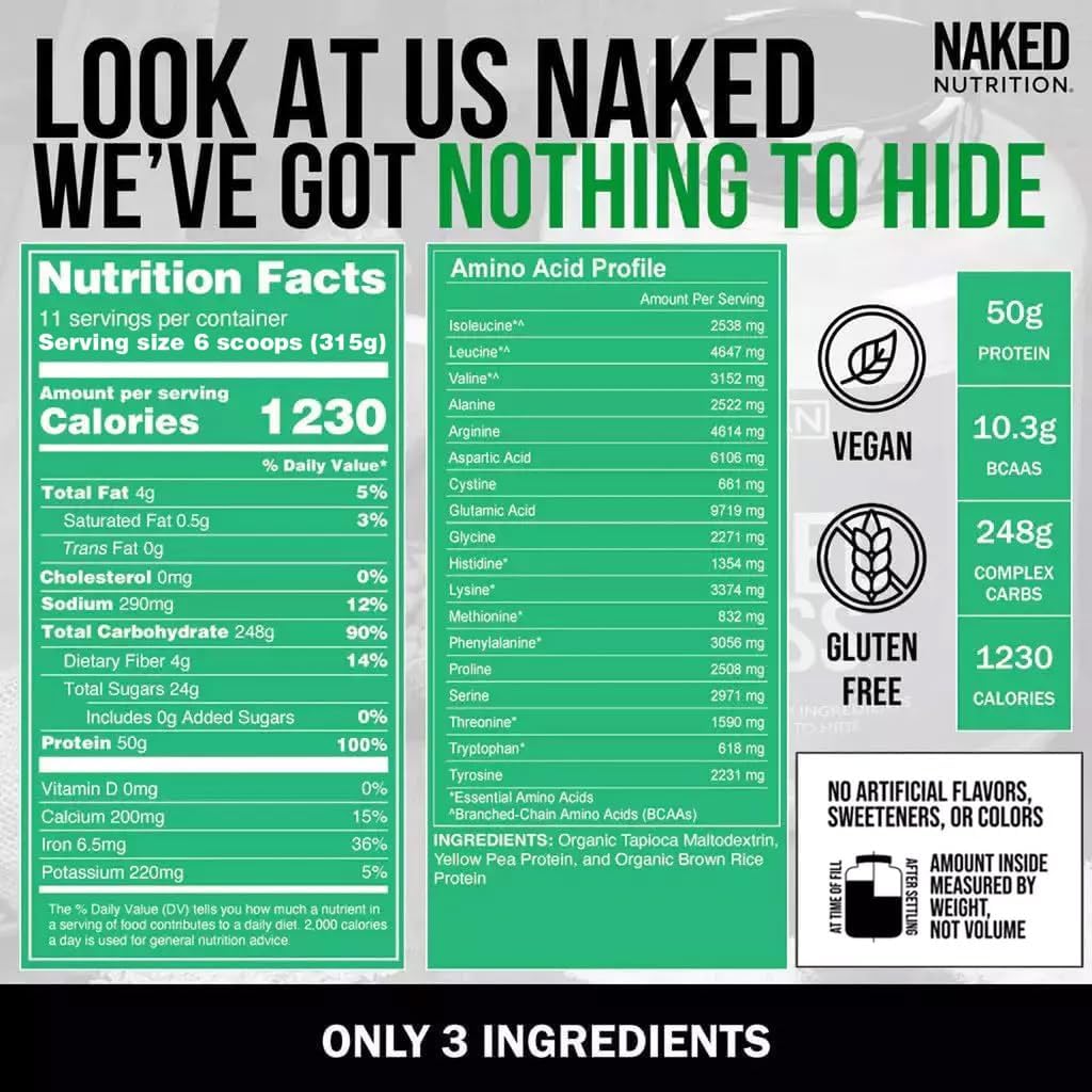 naked-vegan-mass-weight-gainer-protein-powder---8lb-bulk---non-gmo-gluten-free-soy-free-dairy-free---natural-ingredients---1230-calories---11-servings-4
