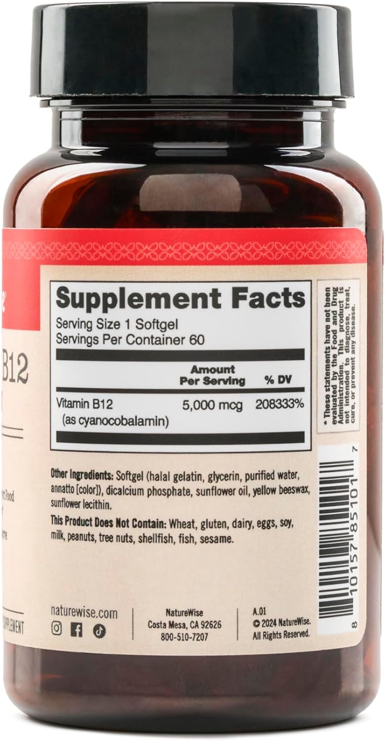 extra-strength-vitamin-b12-5000-mcg-supplement-for-energy-mental-clarity-nervous-system-health---easy-to-swallow-softgels---soy-and-gluten-free---non-gmo---60-count-3