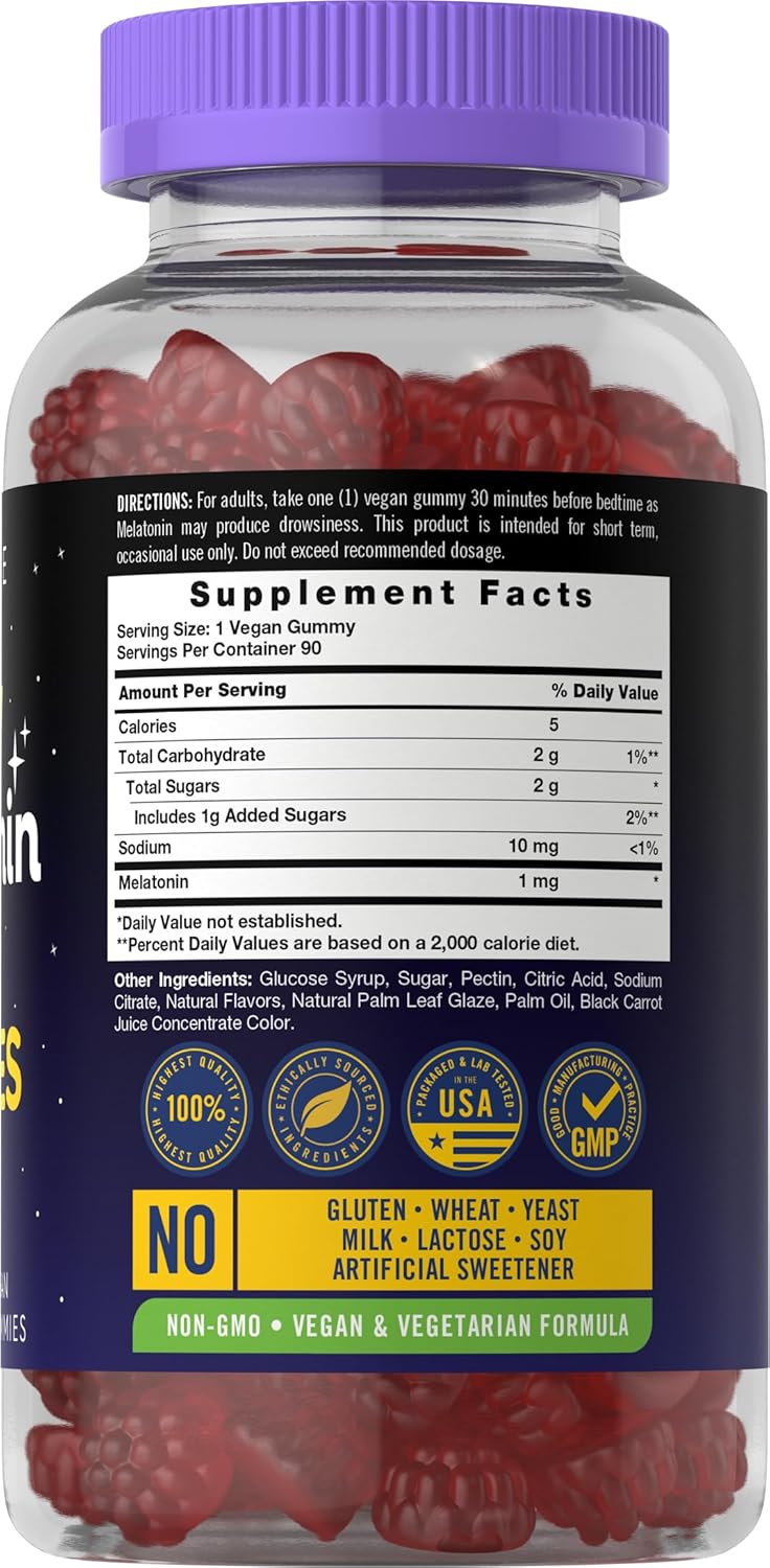 carlyle-melatonin-gummies---90-count-1mg---vegan-non-gmo-gluten-free---fruit-flavored-sleep-aid-2