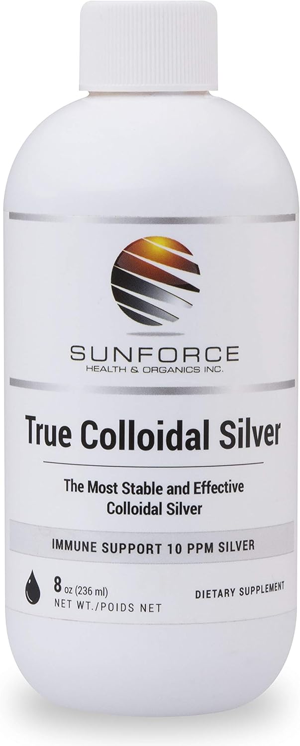 sunforce-health-organics-10-ppm-true-colloidal-silver-supplement---natural-immune-support-for-adults-and-kids---8-ounce-bottle-1