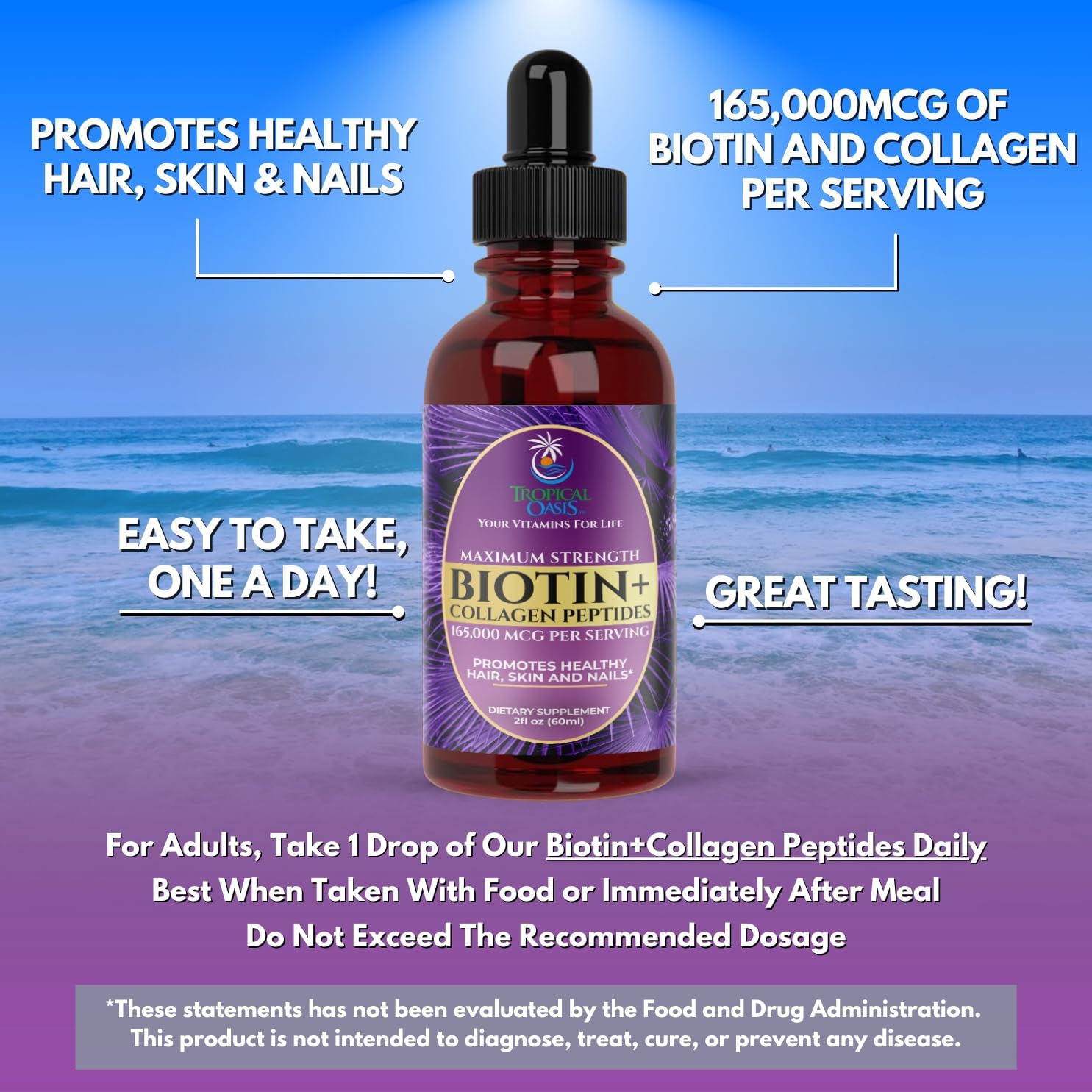 liquid-biotin-collagen-drops-for-hair-growth---maximum-strength-165000mcg---supports-healthy-hair-skin-nails---non-gmo---98-absorption---60-servings-3