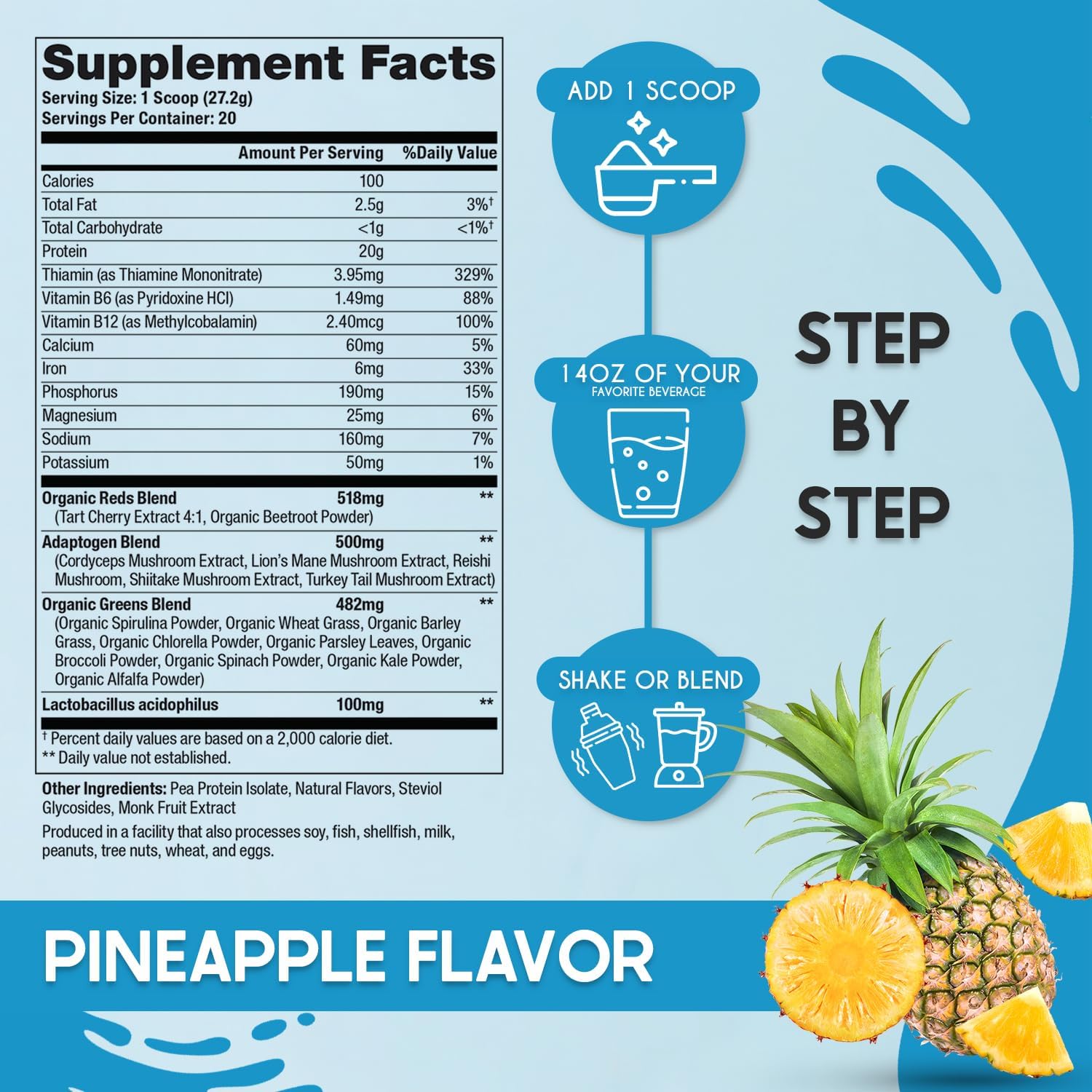 derby-fit-elite-recovery-protein-low-carb-pineapple-delight-powder---gluten-free-vegan-dairy-free---20-servings-7