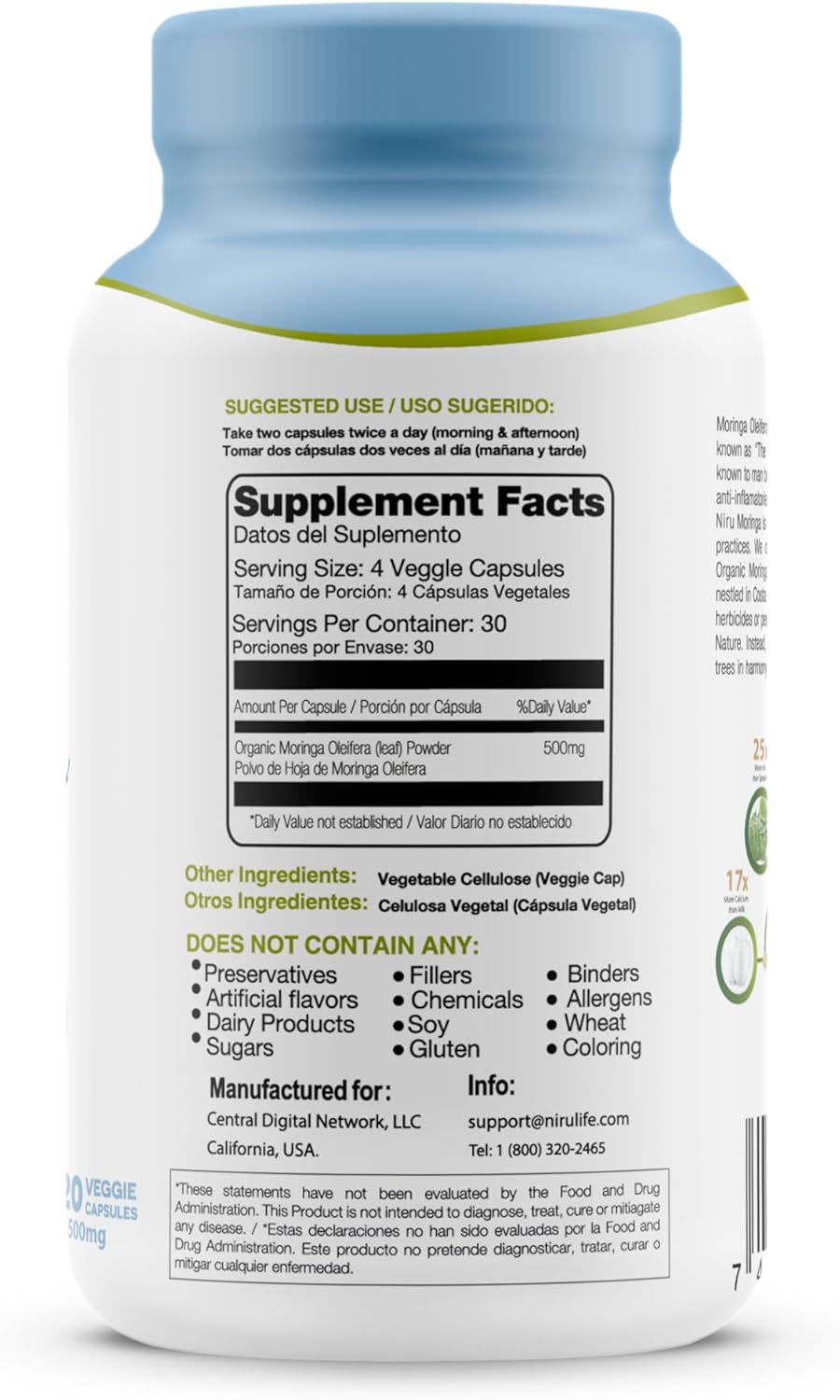 costa-rican-moringa-capsules---niru-life-blue-zone-single-origin-powder-organic-leaf-supplement-for-energy-metabolism-immune-support---120ct-500mg-caps-2