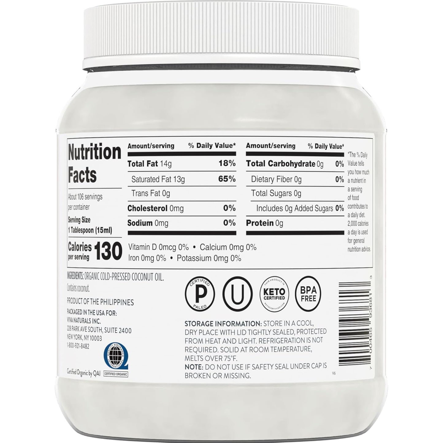 organic-unrefined-coconut-oil-cold-pressed-extra-virgin-usda-certified-non-gmo-cooking-oil---ideal-hair-and-skin-oil---54-fl-oz-7