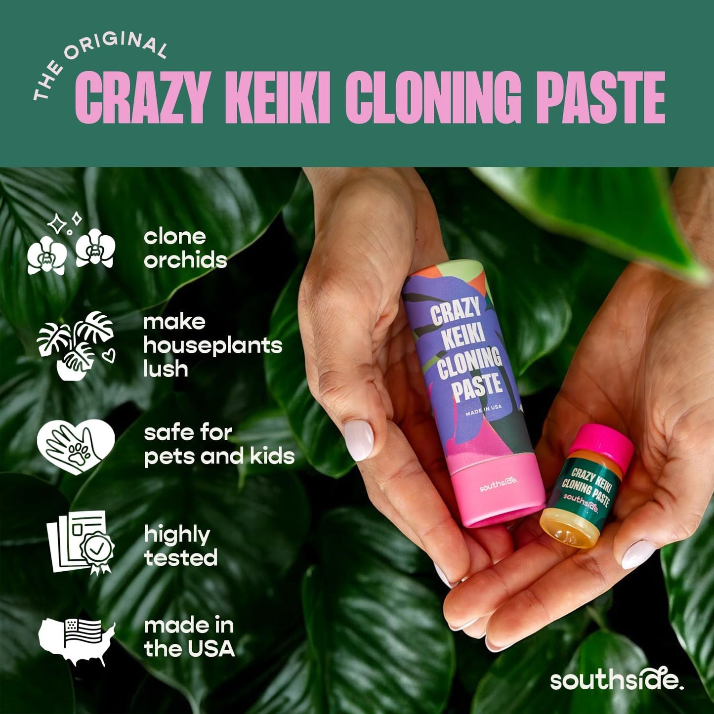 Southside Plants Keiki Cloning Paste - Orchid & Houseplant Growth Booster with Cytokinin, Hormones & Vitamins - 0.25oz - Espot.com.au