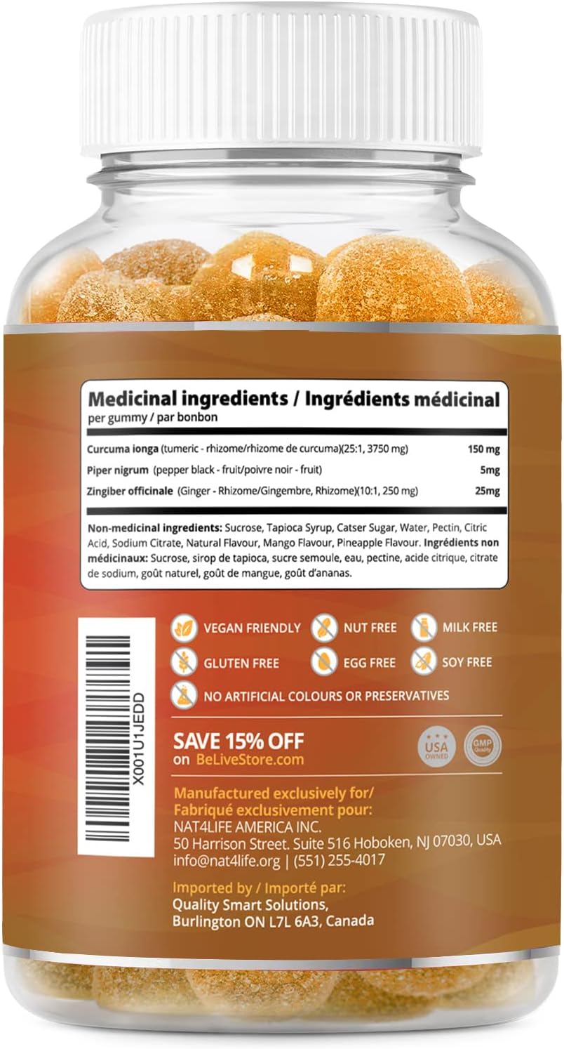 3-pack-belive-turmeric-curcumin-supplement-with-black-pepper-ginger---500mg-for-immune-support-healthy-skin-joint-health---tropical-flavor---boost-overall-health-3