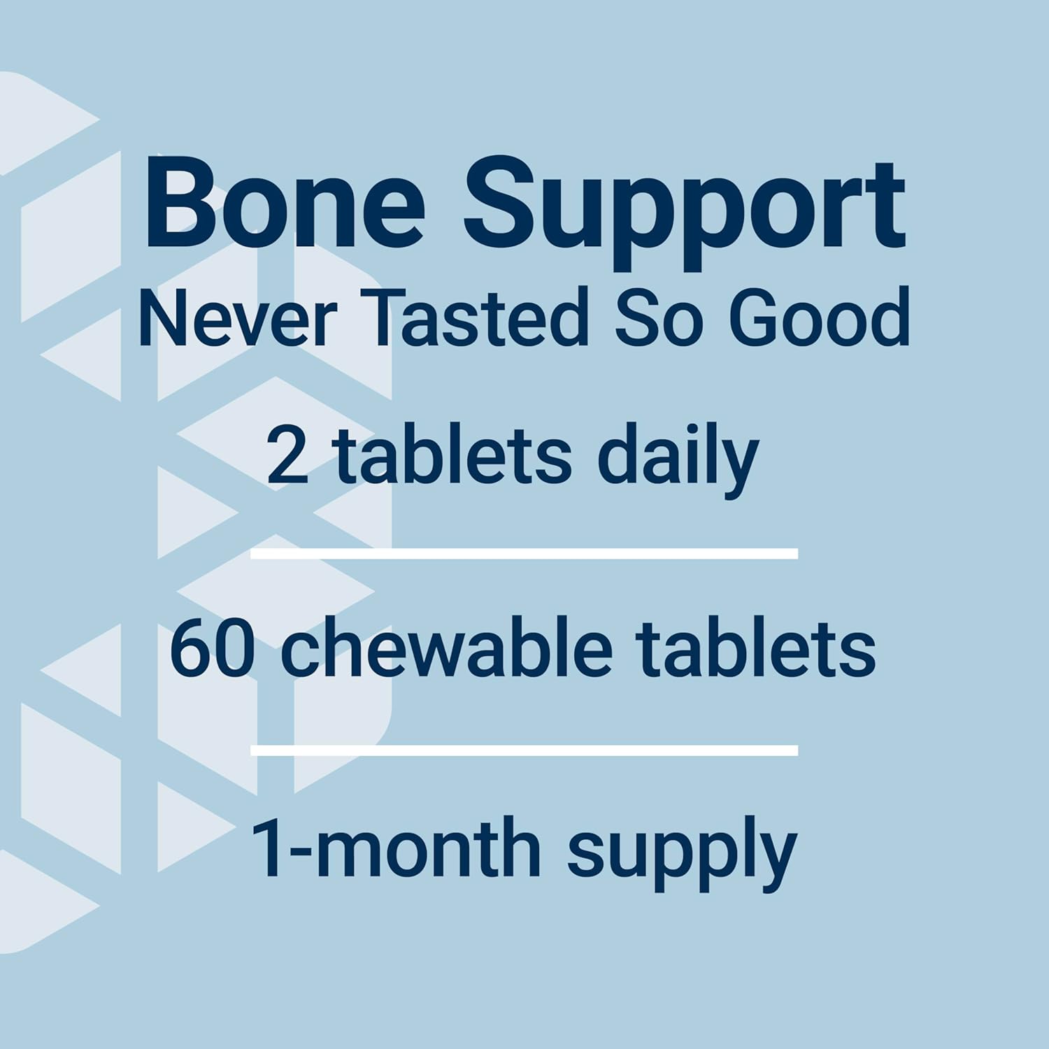 Chewable Bone Restore Calcium Supplement for Bone Health, 60 Tablets - Includes Calcium, Vitamin D, Minerals - Gluten Free & Non-GMO - Espot.com.au