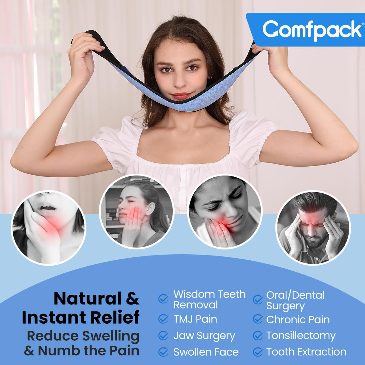 large-face-ice-pack-with-4-reusable-hot-cold-gel-packs-for-tmj-relief-jaw-pain-face-swelling---comfpack-wisdom-teeth-ice-pack-head-wrap-for-oral-pain-cosmetic-injection-tonsillectomy-6