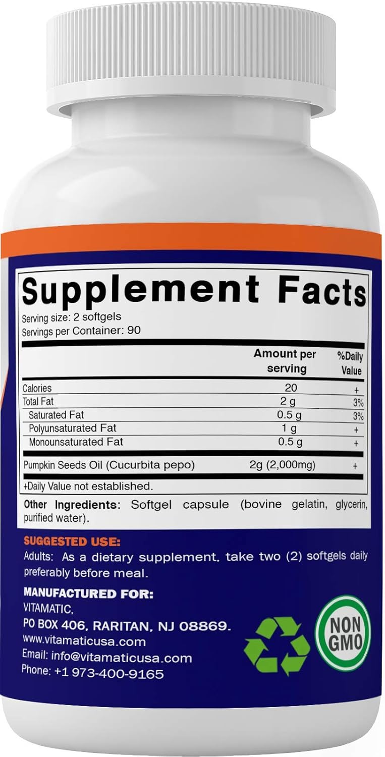 organic-pumpkin-seed-oil-softgel-capsules---180-count-2000mg-per-serving---cold-pressed-non-gmo---rich-in-omega-3-and-antioxidants-3
