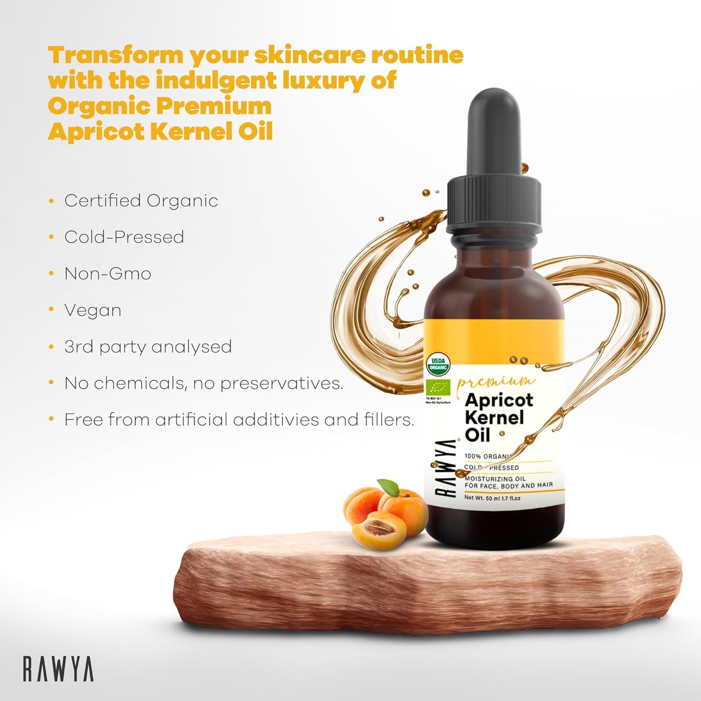 usda-organic-apricot-seed-oil-17-oz---cold-pressed-non-gmo-vegan-moisturizer-for-aromatherapy-and-massage---glass-bottle-kosher-2