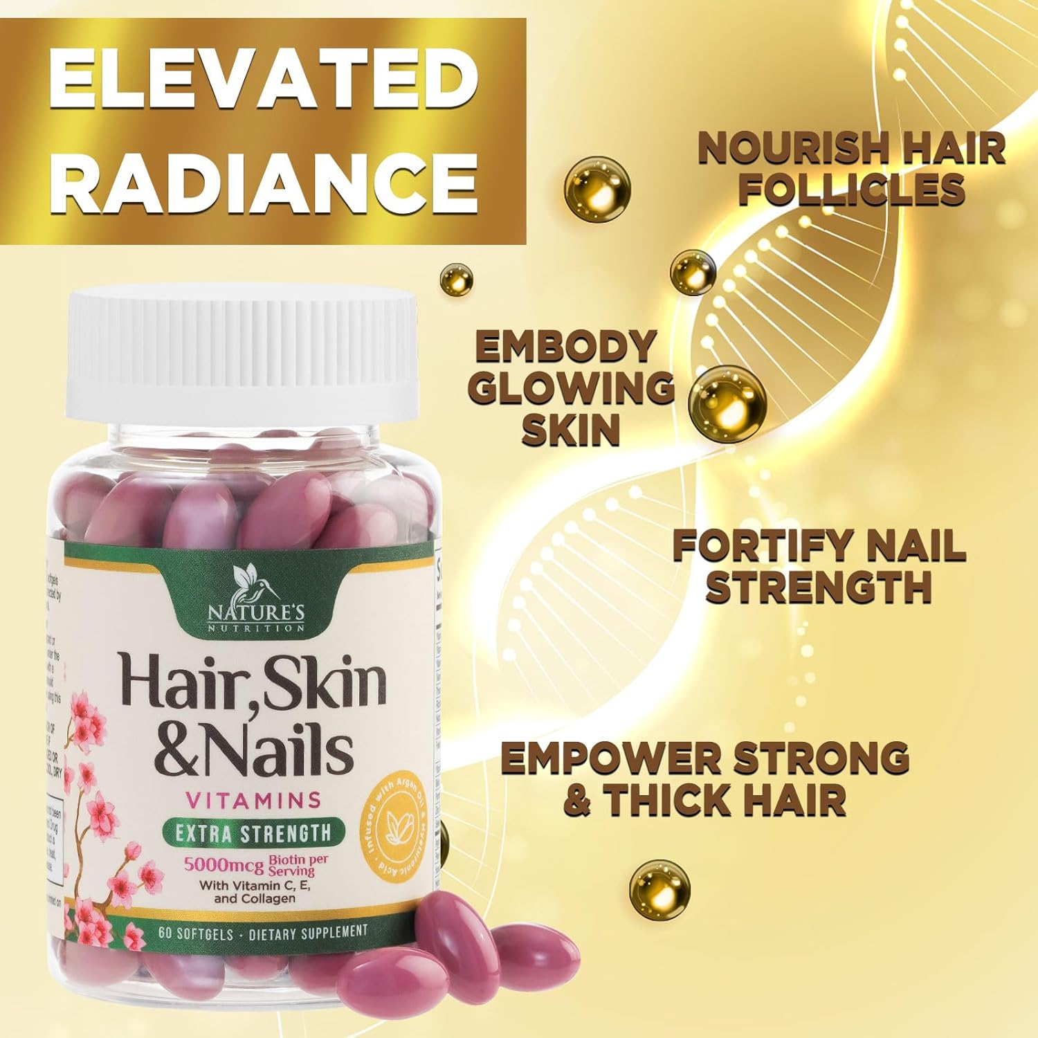 womens-hair-growth-and-beauty-supplement---ultra-strength-hair-vitamins-with-biotin-collagen-and-hyaluronic-acid---supports-skin-nails-and-keratin---non-gmo-softgels---60-count-6