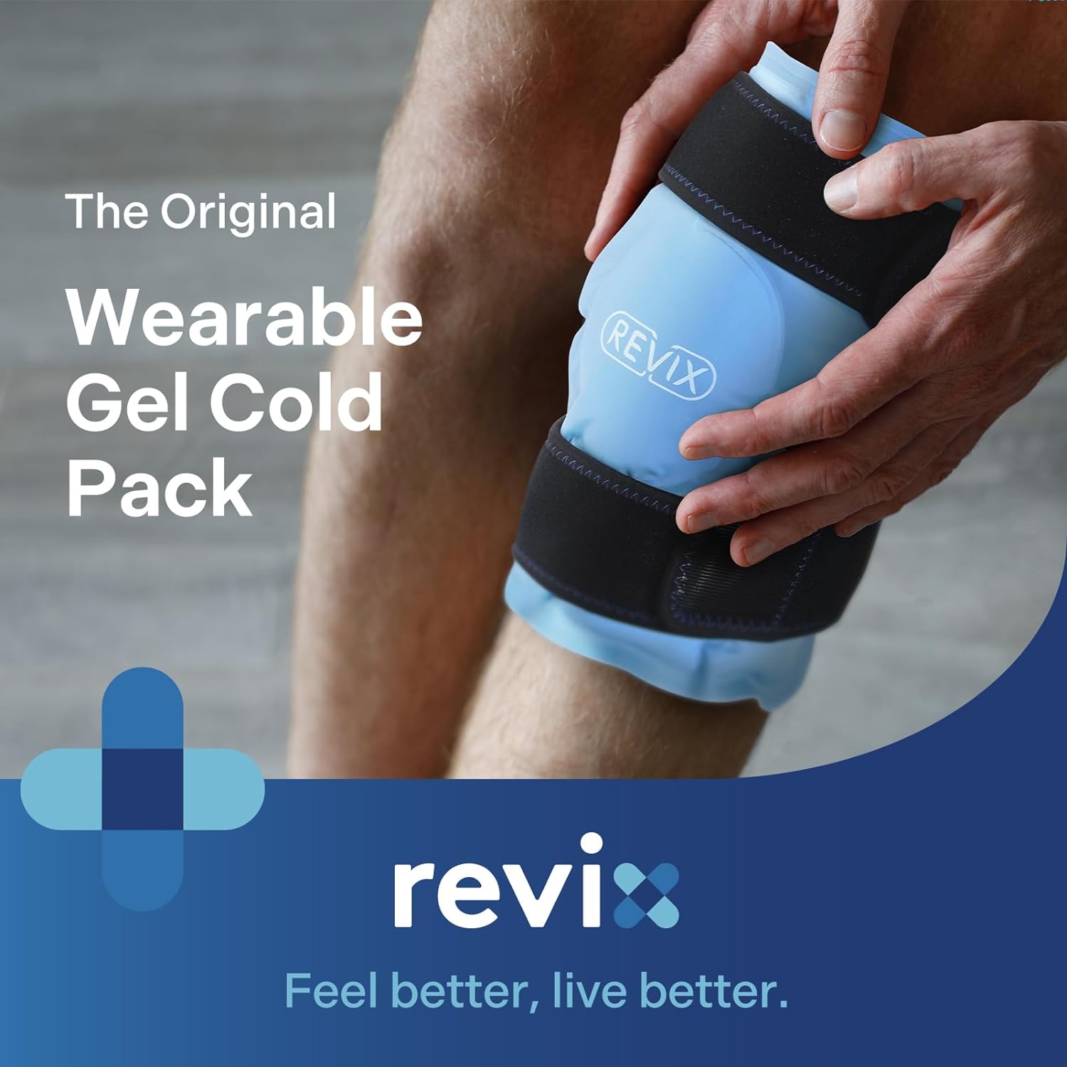 reusable-gel-ice-wrap-for-knee-pain-relief---cold-compress-therapy-for-leg-injuries-swelling-arthritis-meniscus-tear-acl---ideal-for-knee-replacement-surgery---revix-blue-2