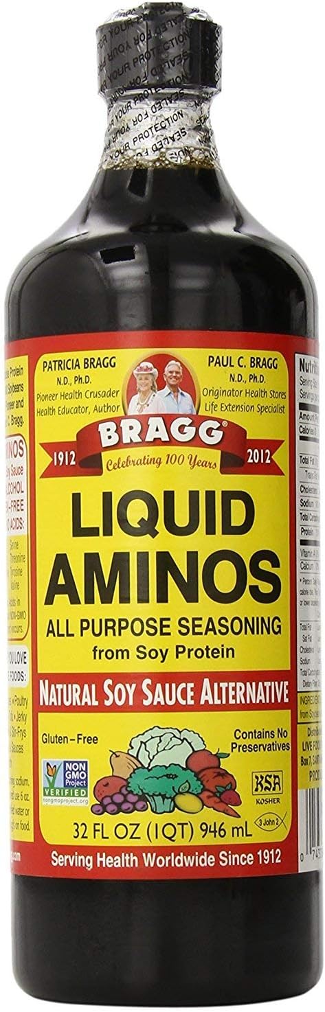 Organic Health Saver Bundle: Bragg Liquid Aminos 32 oz + Apple Cider Vinegar 32 oz + Bonus Measuring Spoon - Espot.com.au