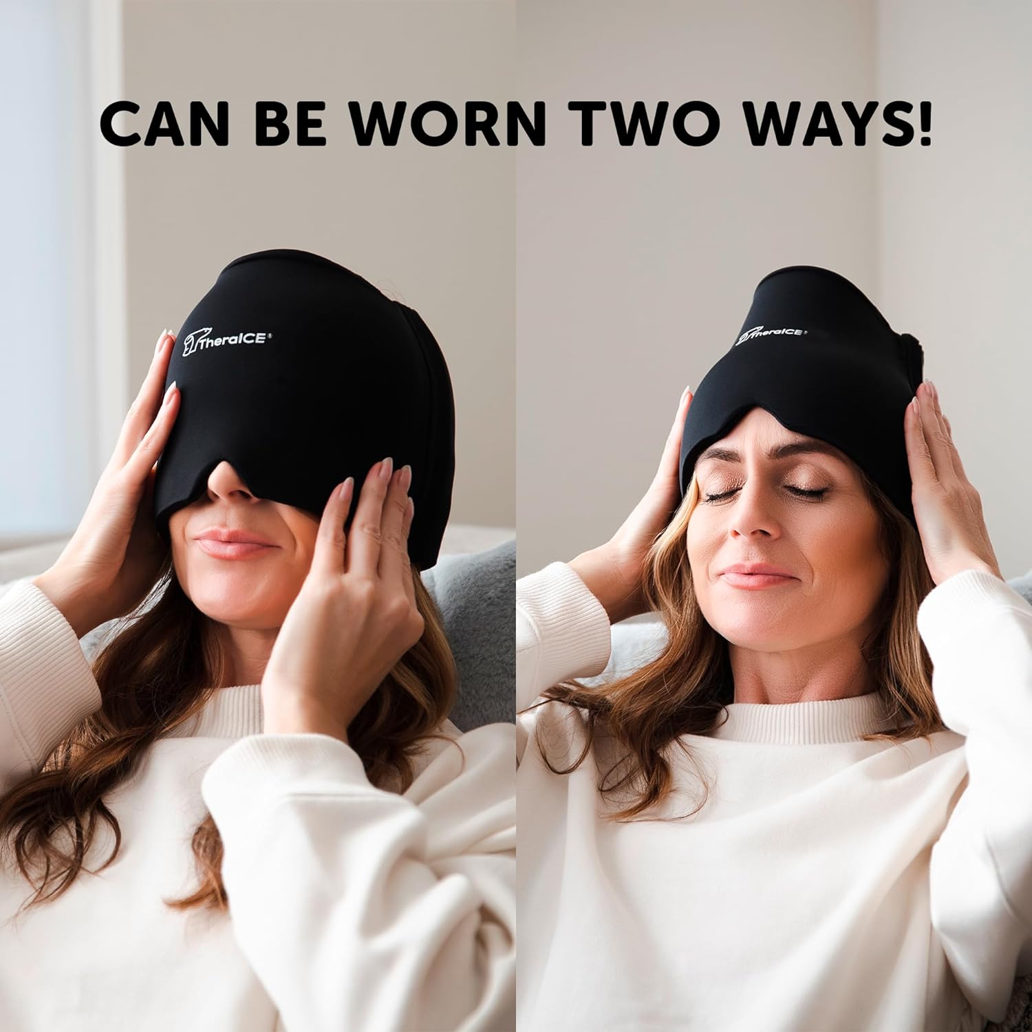 theraice-migraine-relief-cap-with-hot-cold-therapy-gel-pack---headache-relief-hat-for-migraines---cooling-gel-sleep-mask-for-pain-relief-2