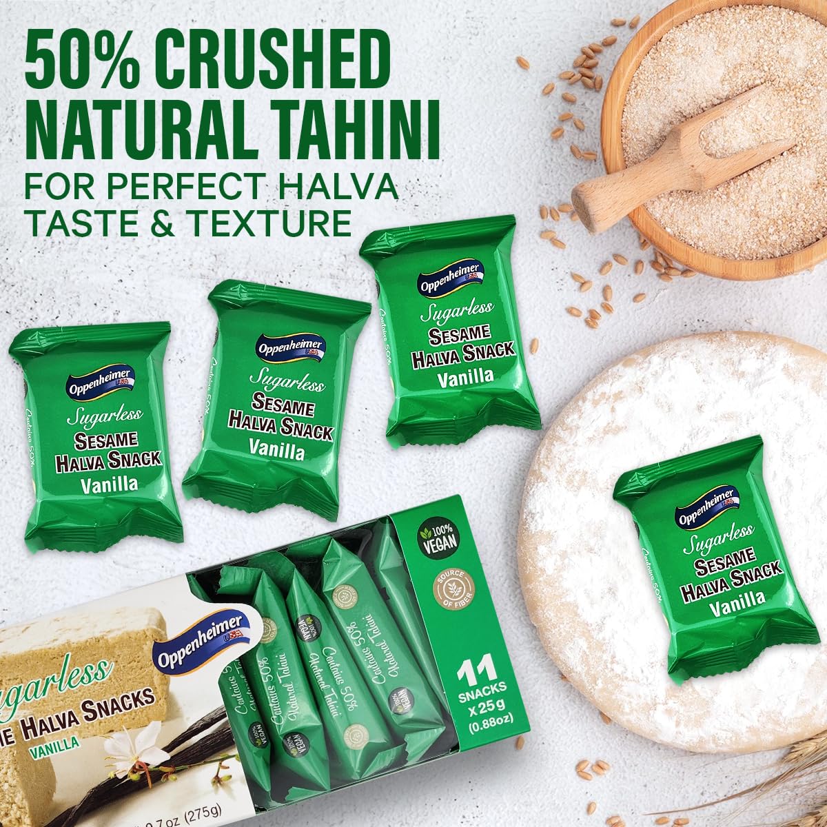 oppenheimer-usa-sugarless-sesame-halva-vanilla-flavored-snacks---mini-israeli-tahini-bars-vegan-kosher---11-pack-97-oz-6
