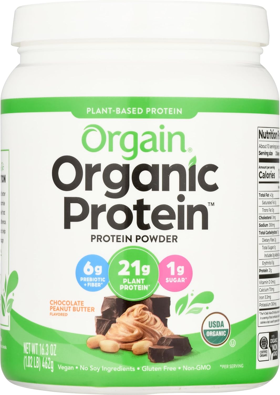 orgain-chocolate-peanut-butter-vegan-protein-powder---21g-plant-based-protein-low-net-carbs-dairy-gluten-free-no-sugar-added---102-lb-1