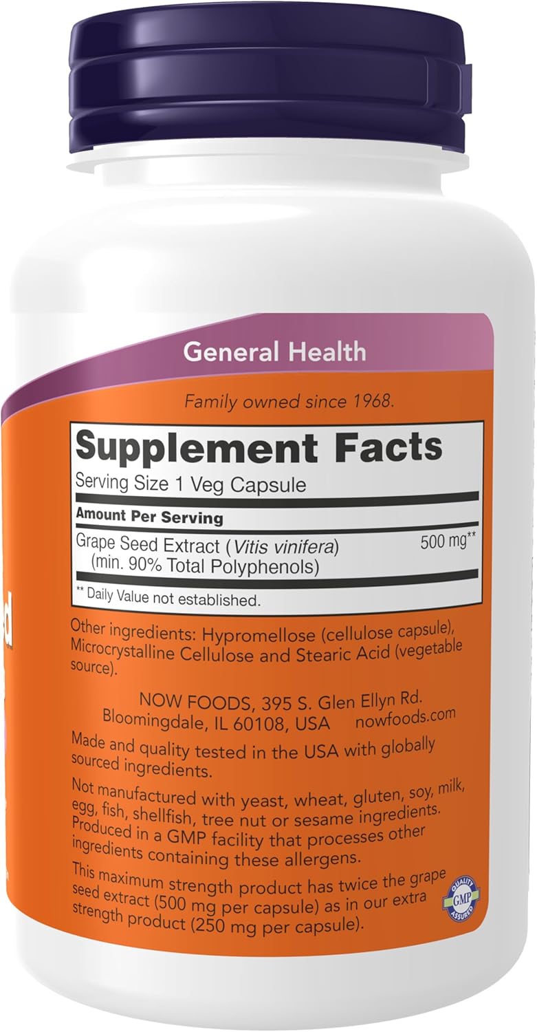 now-grape-seed-extract-500mg---90-veg-capsules---maximum-strength-with-90-polyphenols---antioxidant-support---dietary-supplement-2