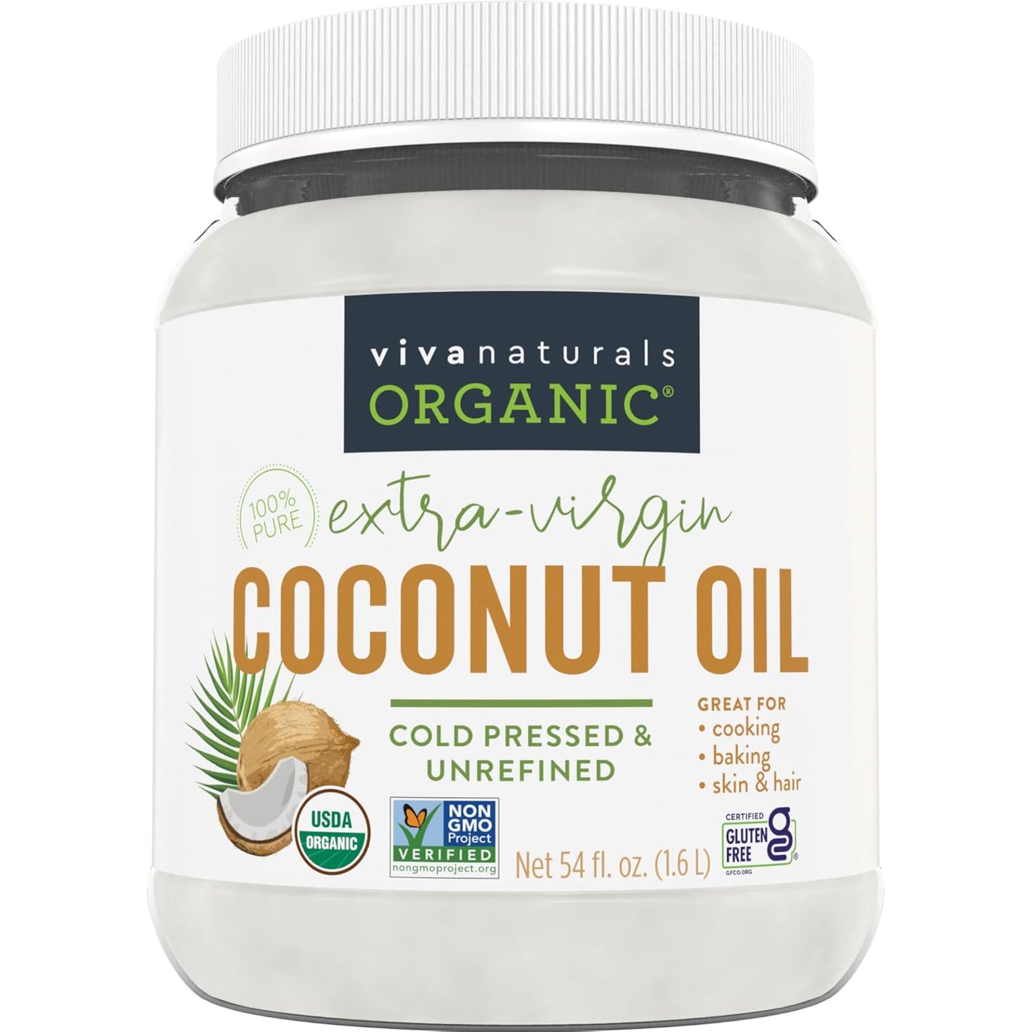organic-unrefined-coconut-oil-cold-pressed-extra-virgin-usda-certified-non-gmo-cooking-oil---ideal-hair-and-skin-oil---54-fl-oz-1