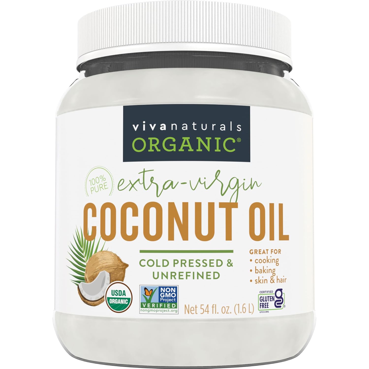organic-unrefined-coconut-oil-cold-pressed-extra-virgin-usda-certified-non-gmo-cooking-oil---ideal-hair-and-skin-oil---54-fl-oz-1