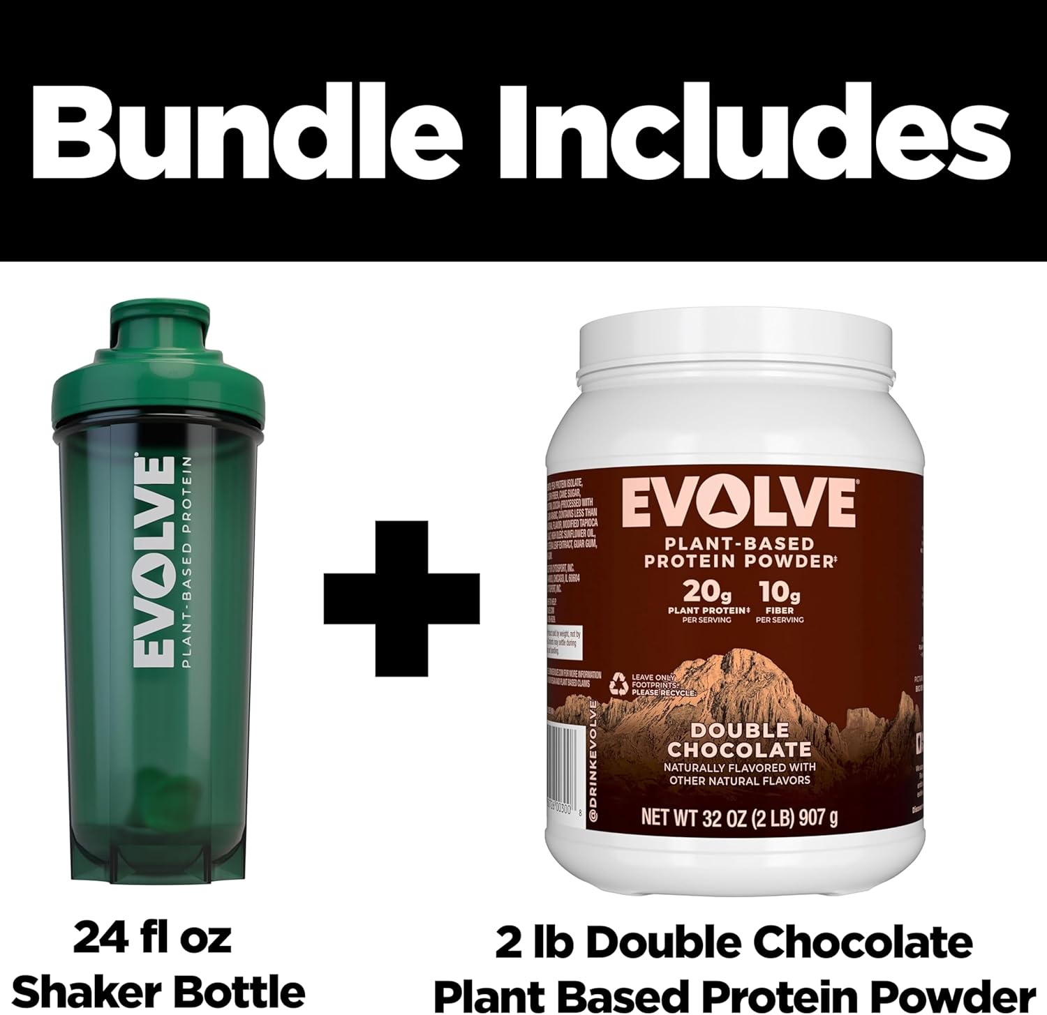 double-chocolate-plant-based-protein-powder-with-20g-vegan-protein-3g-fiber-non-gmo-dairy-free-exclusive-2lb-blender-bottle-bpa-free-24oz-2