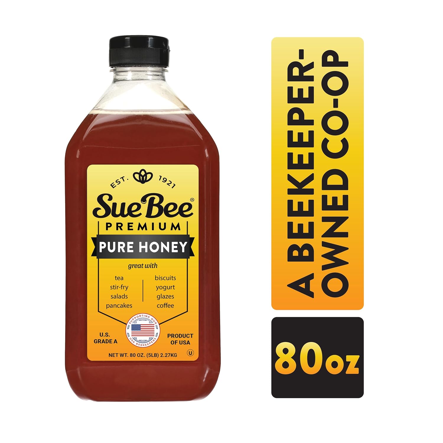 80-ounce-5-pound-sue-bee-pure-premium-honey-from-usa-beekeepers---natural-unfiltered-honey-for-baking-cooking-and-more-2