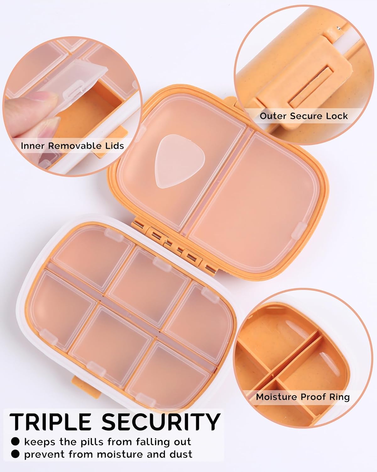 travel-pill-organizer-box-with-8-compartments---2-pack-moisture-proof-small-pill-case-for-daily-medication-and-vitamins---dark-blue-yellow---pocket-size-purse-holder-container-3