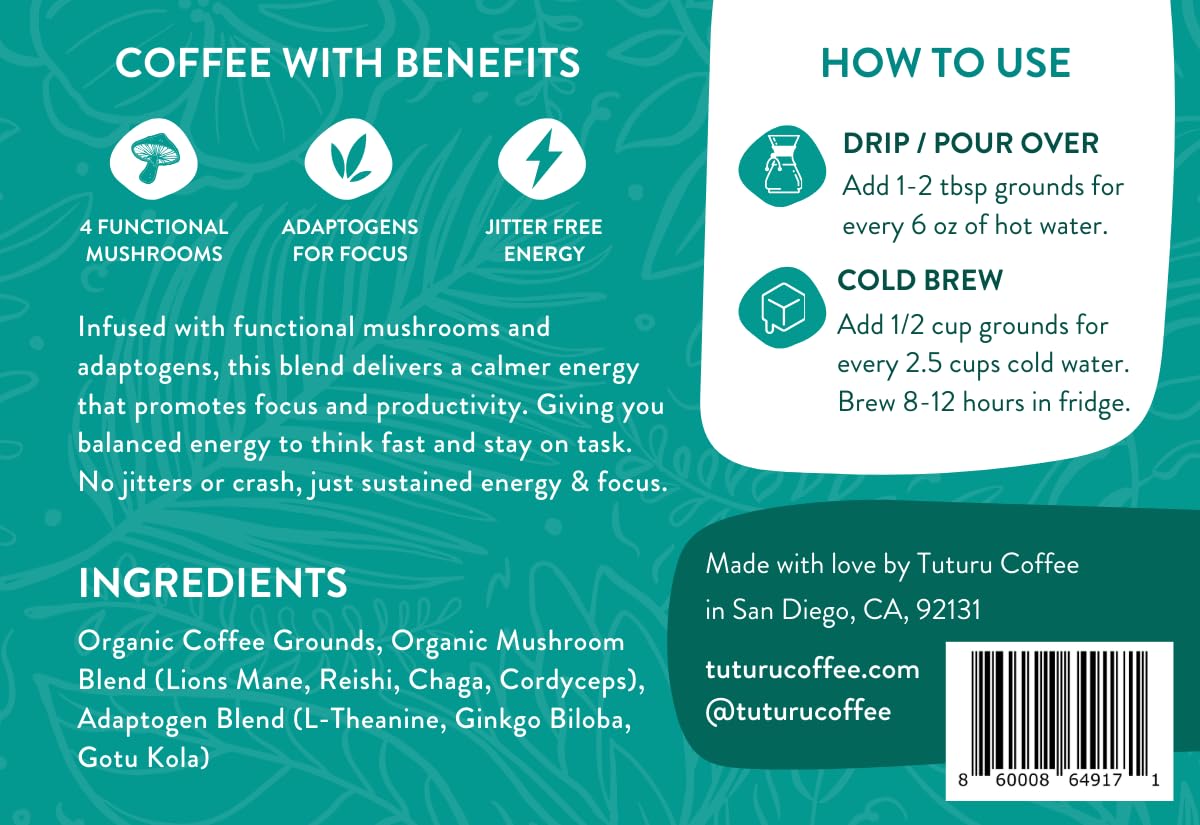 organic-medium-roast-mushroom-coffee-with-adaptogens-for-focus-energy---lions-mane-chaga-ginkgo-l-theanine-jitter-free-22-servings-7