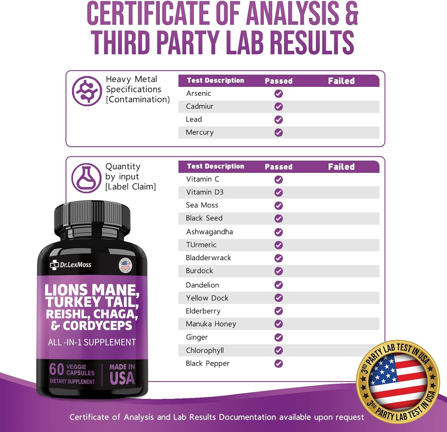 organic-mushroom-supplement-with-lions-mane-turkey-tail-reishi-cordyceps-chaga-maitake-meshima-poria-cocos-shiitake-oyster-porcini-enoki---60-capsules---dr-lexmoss-5