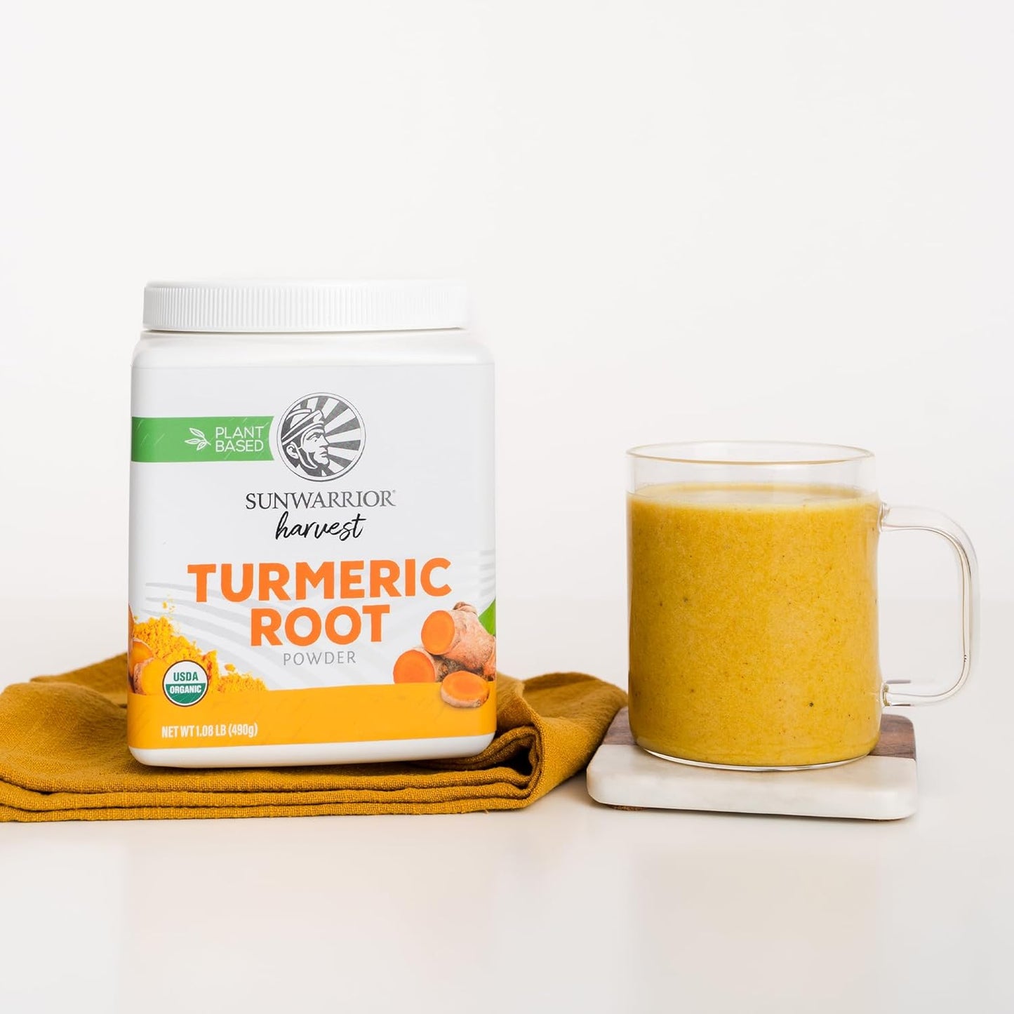organic-turmeric-root-powder---pure-raw-superfood-for-baking-smoothies-curry---usda-non-gmo-490g-tub-70-servings-6