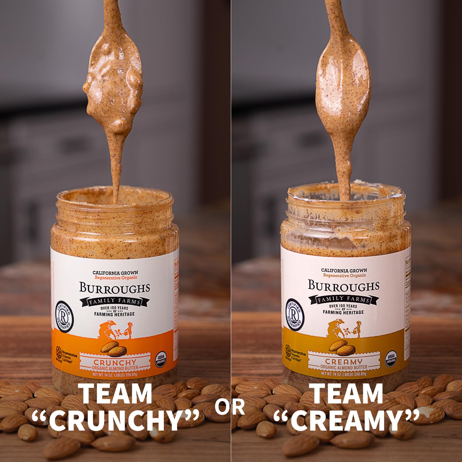 organic-crunchy-almond-butter-14-oz---regenerative-organic-certified-farm---high-antioxidants-vitamin-b---gluten-free-non-gmo-vegan---almond-nut-butter-5