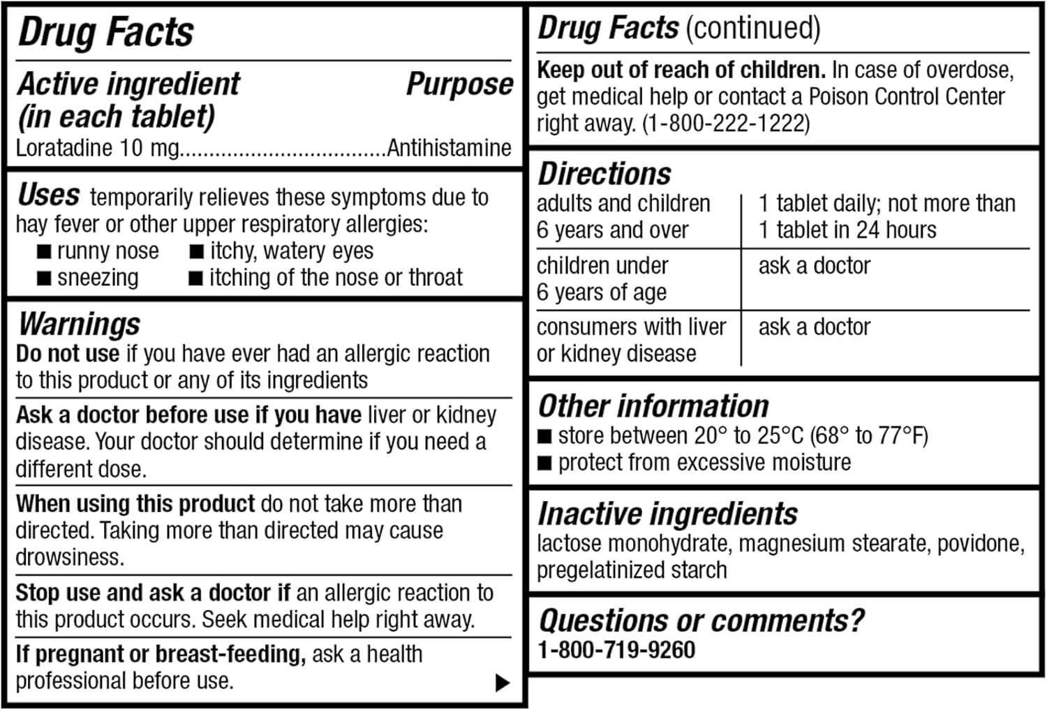 365-count-berkley-jensen-allergy-relief-tablets---24-hour-non-drowsy-allergy-medicine-with-10mg-loratadine---compare-to-claritin-7